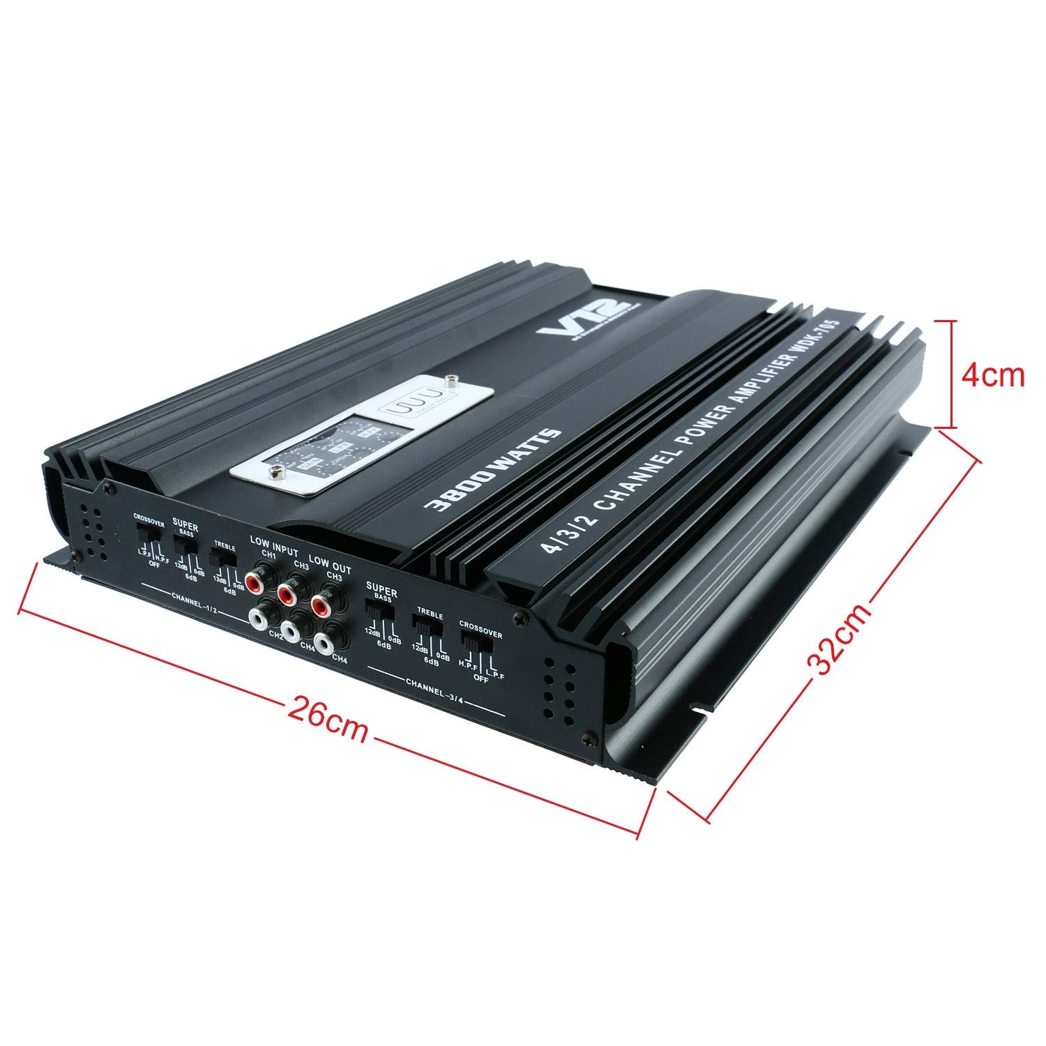 4 Channel High Power Amplifier   Slim Stereo 4 Channel Car Audio Stereo Amplifier Amp 4Ohm