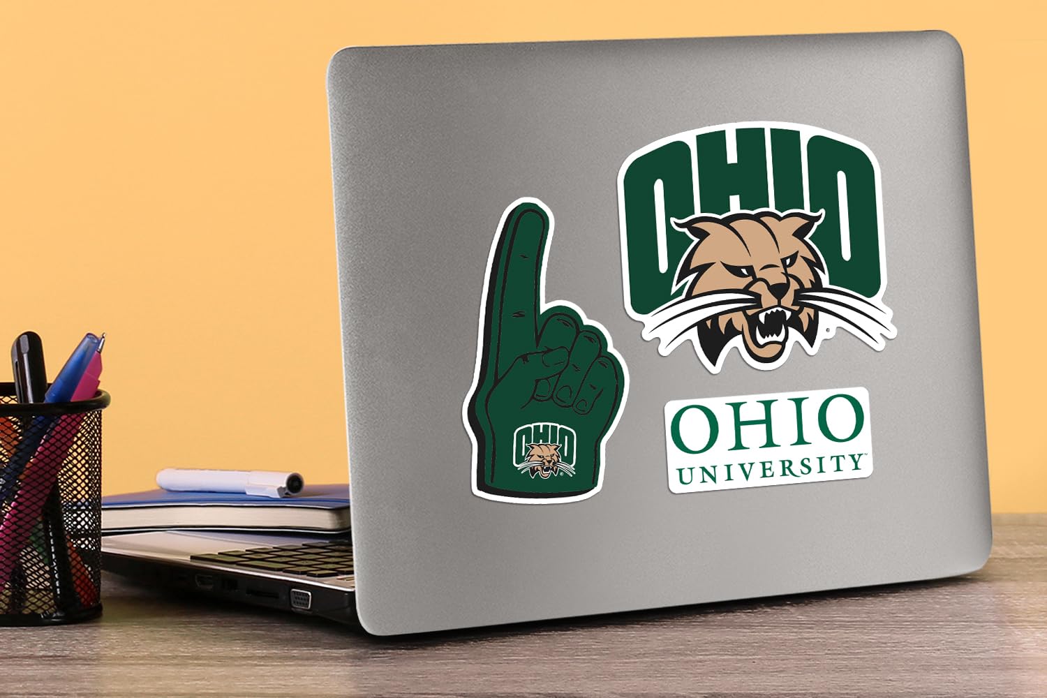 Ohio University 9Ct Vinyl Large Deluxe Stickers Variety Pack   Laptop, Water Bottle, Scrapbooking, Tablet, Skateboard, Indoor/Ou