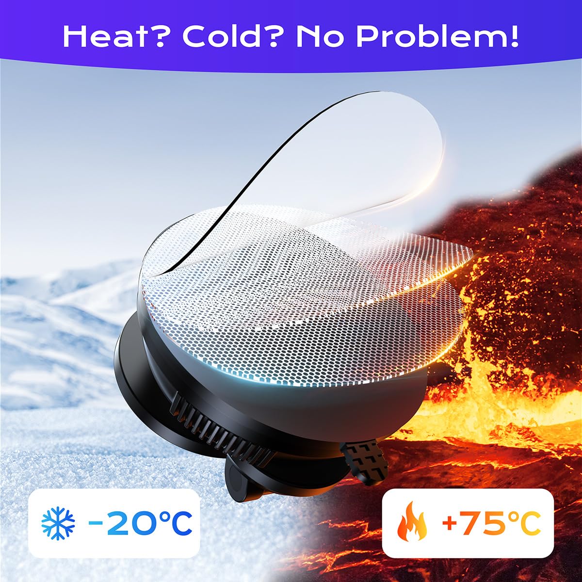 Magnetic Car Phone Holder,360 Rotation Strong Suction Car Phone Mount Detachable Vacuum Suction Phone Holder Foldable Cellphone