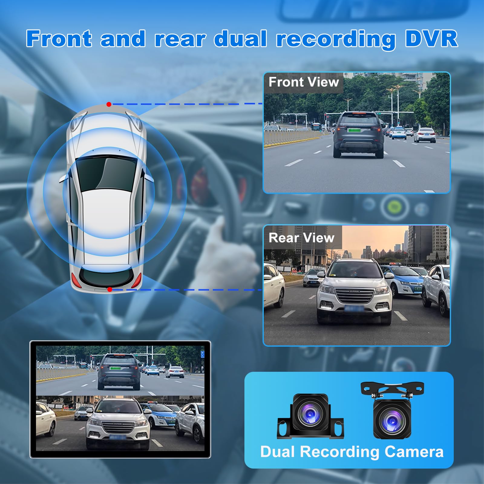 Jmance 4+64Gb 13 Inch Double Din Touch Screen Android Car Stereo With Front And Rear Camera Octa Core Android 11 Qled Bluetooth