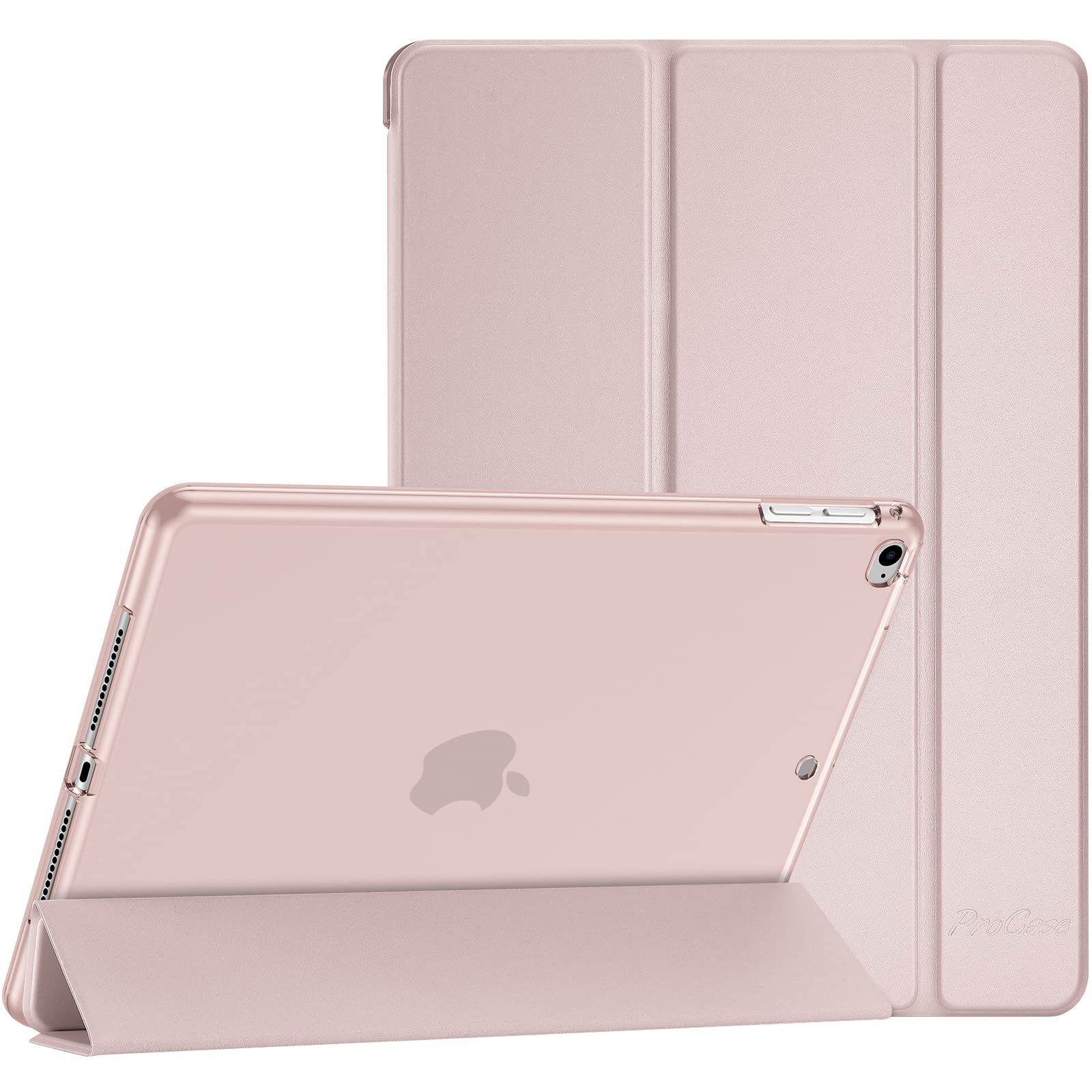 Procase Smart Case For Ipad 9.7 Inch Ipad 6Th 5Th Generation Cases, Ipad Air 2, Ipad Air Case, Slim Soft Tpu Cover Stand Smart Case For Ipad 9.7 2018 2017 Model Ipad Air 2 Air 1  Pink