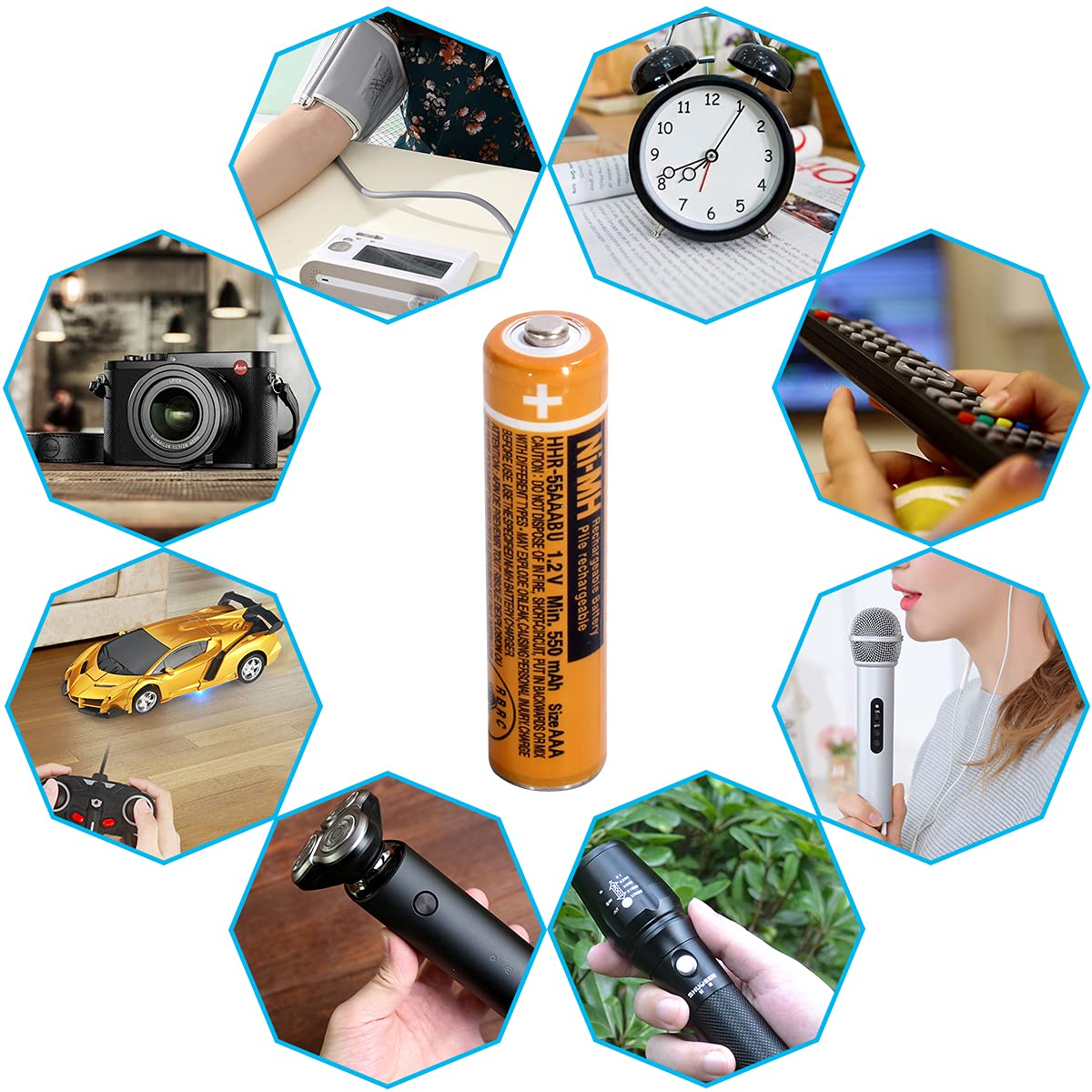 Pingju Ni Mh Aaa Rechargeable Battery 1.2V 550Mah 4 Pack Hhr 55Aaabu Aaa Batteries For Panasonic Cordless Phones, Remote Control