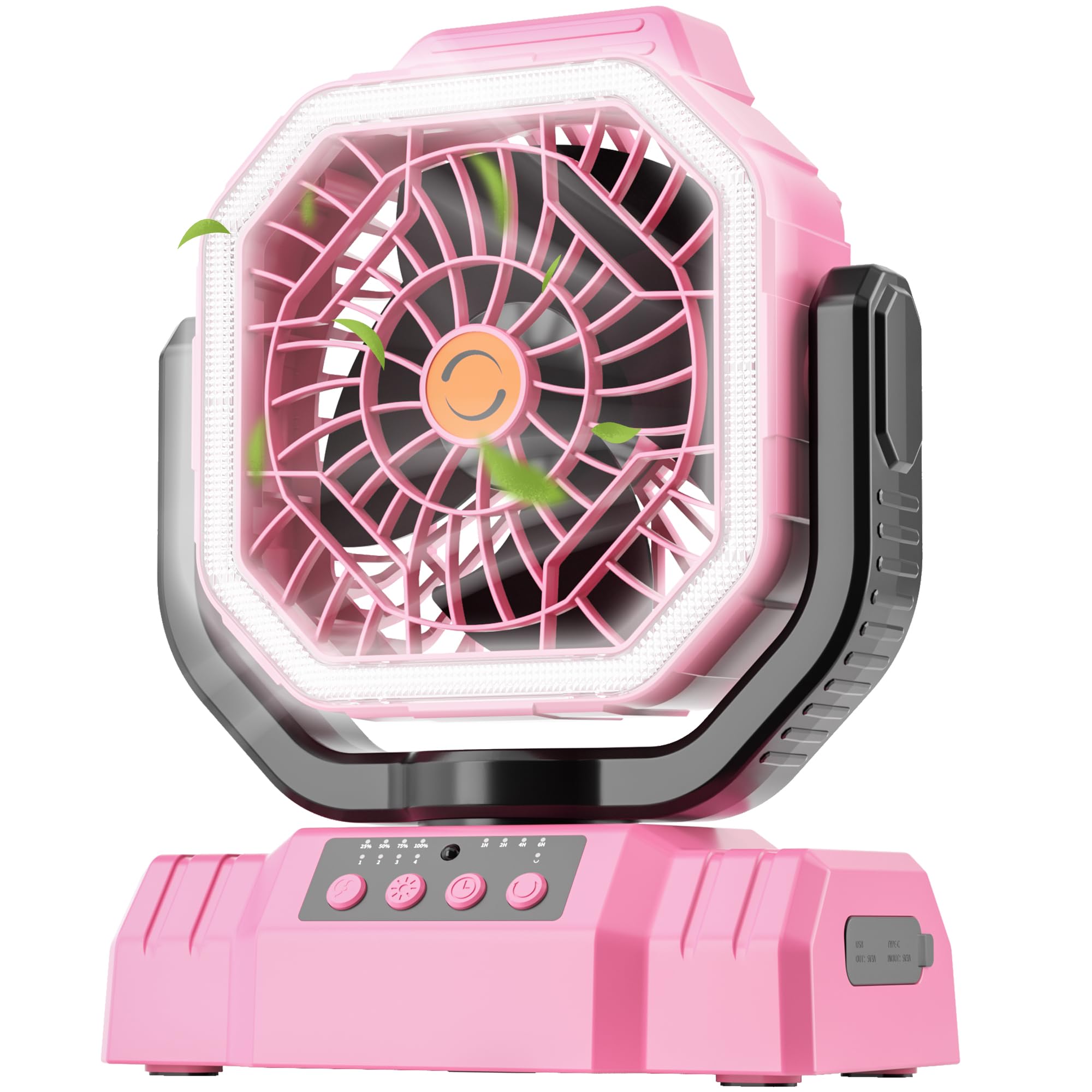 AVV 20000mAh High Speed Portable Camping Rechargeable Fan with Remote Control, Battery Powered with Auto Oscillating with Campin