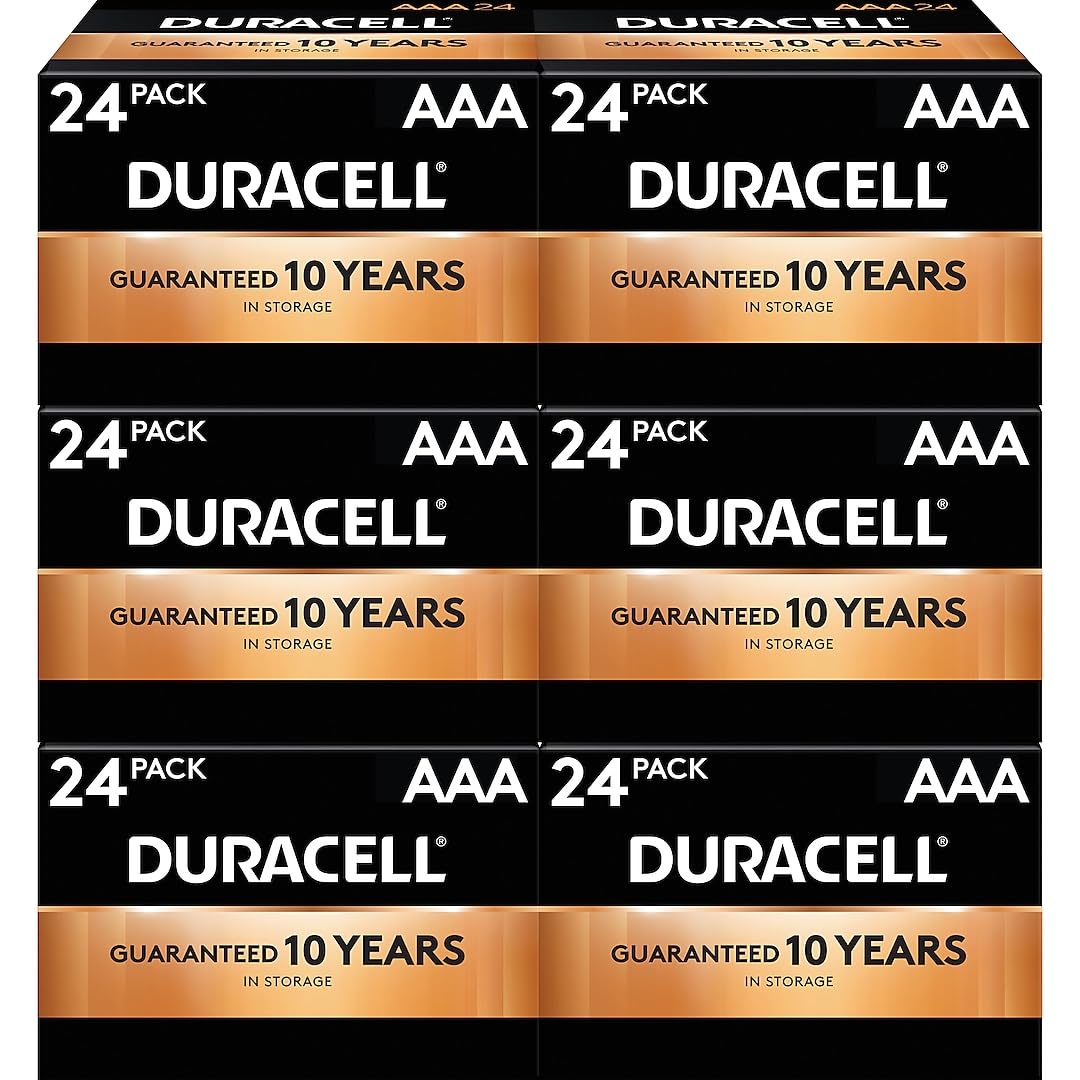 Duracell Mn2400Bkd Coppertop Alkaline Batteries, Aaa, 144/Ct