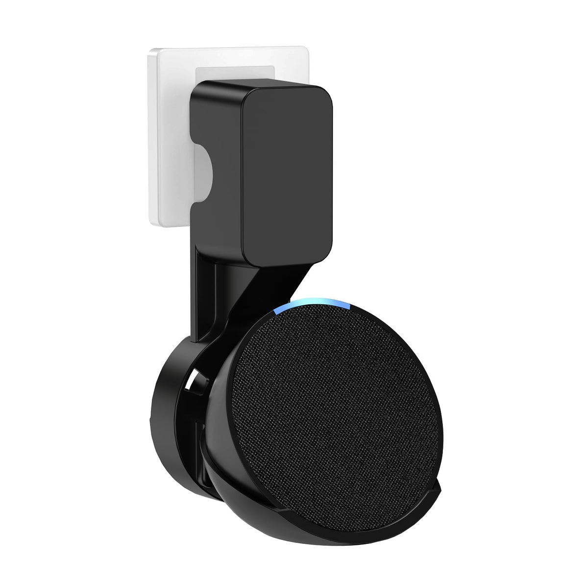 Zuolaco Wall Mount Holder For Echo Pop, Outlet Hanger Stand For Echo Pop, Built In Cable Management, Black