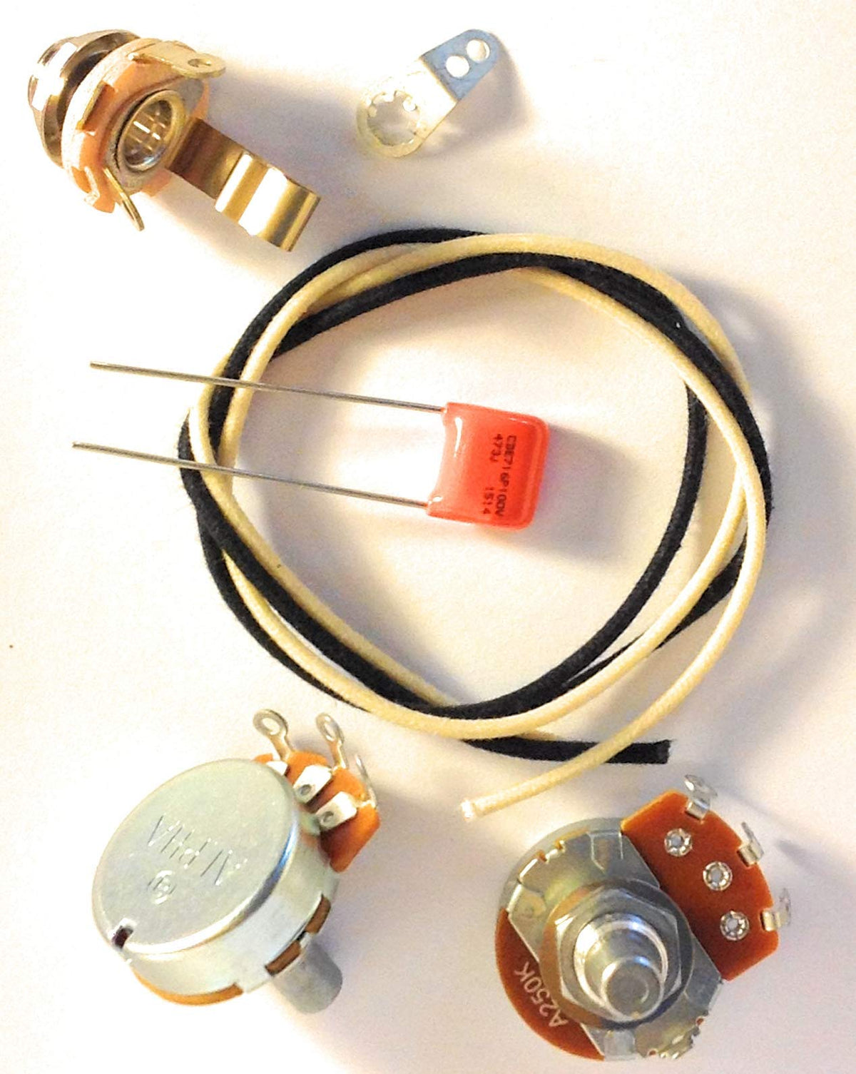 Basic Wiring Harness Kit For P Bass Us Spec Alpha Pots .047Uf 716P Ora ...