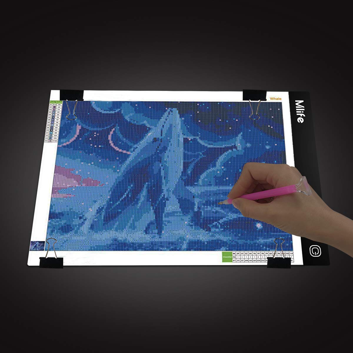 Mlife A4 Led Light Pad - Diamond Art Light Box Tracing Light Board With 3 Brightness, Ideal For Sketching, Animation, Drawing Li