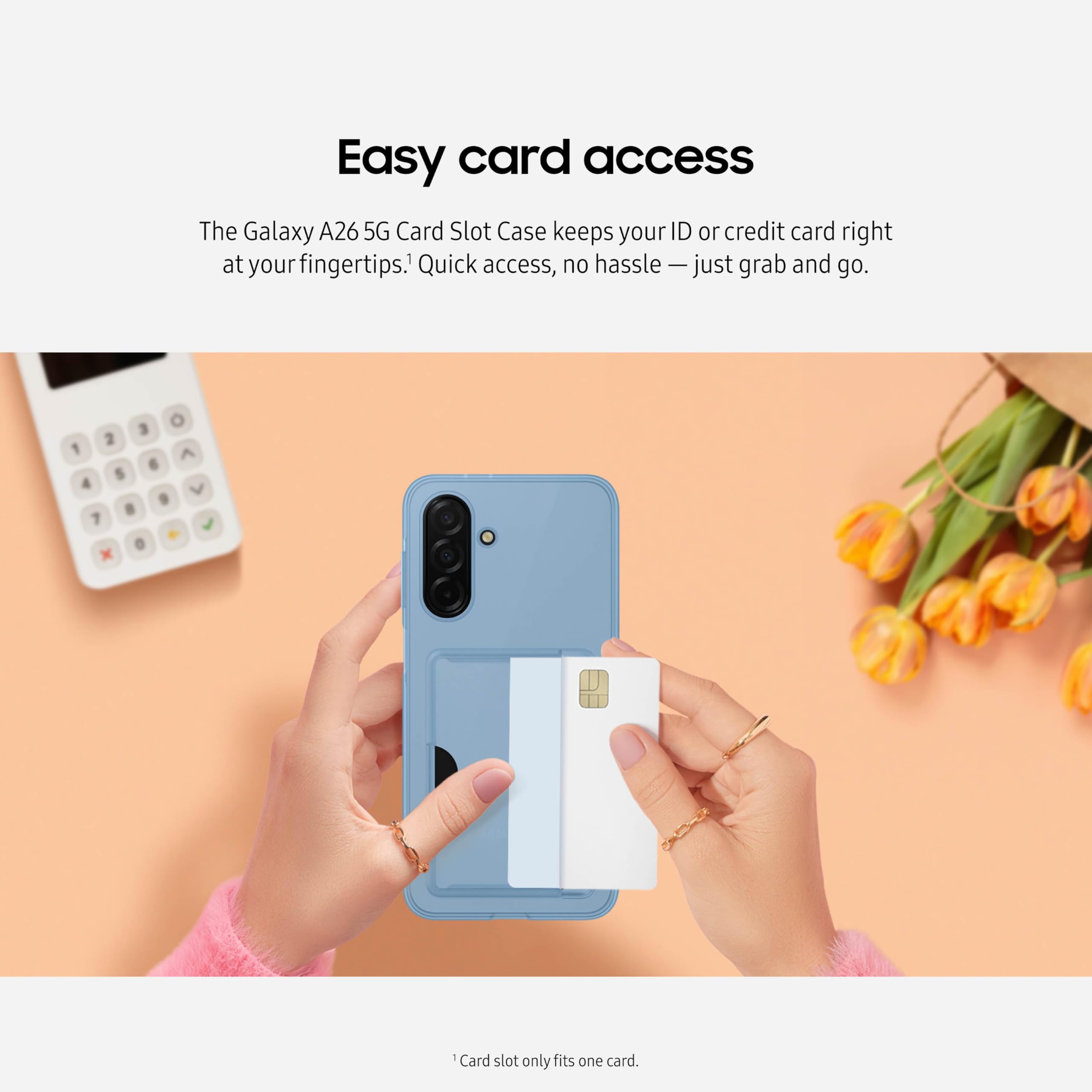 Samsung Galaxy A26 5G Card Slot Case, Sleek Design, Durable Design, Blue, Ef-Oa266Tlegus