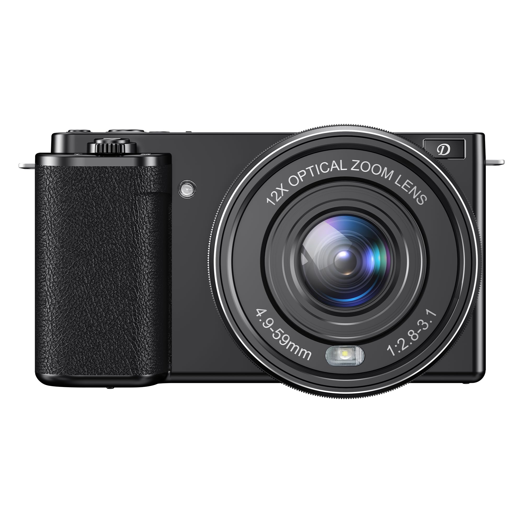 Cameras For Photography,4K 64Mp Digital Camera,12X Optical Vlogging Camera For Youtube,One Button Point And Shoot Digital Camera,Auto Focus Video Camera,Travel Camera With 64G Tf Cards For Beginners