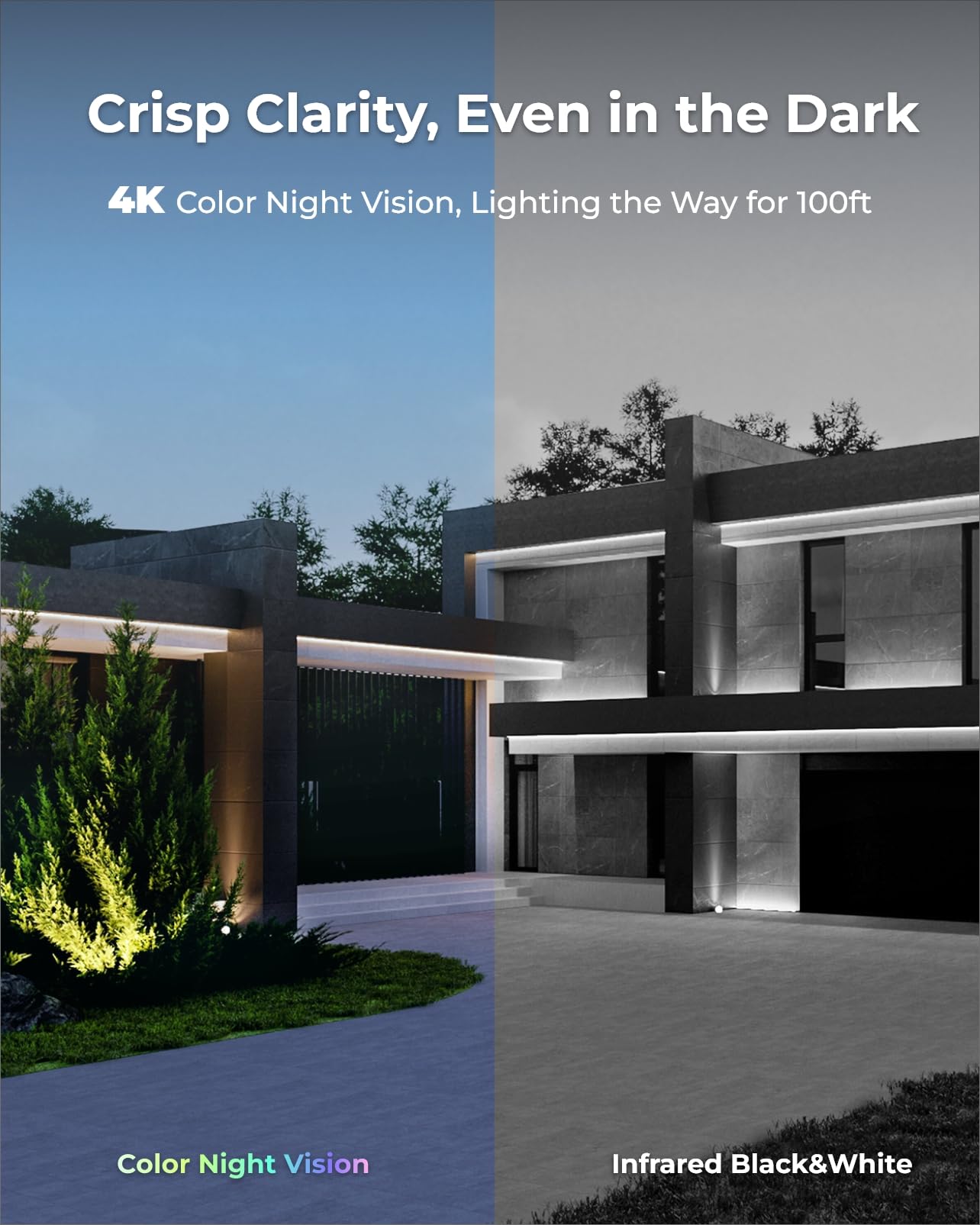 Reolink 4K Security Camera System, 4Pcs Outdoor 4K/8Mp Plug In Wifi 6 Cameras, Full Metal Material, Color Night Vision, Person/Vehicle/Animal Detection, 16Ch Wifi Nvr With 2Tb Hdd, Rlk12 800Wb4