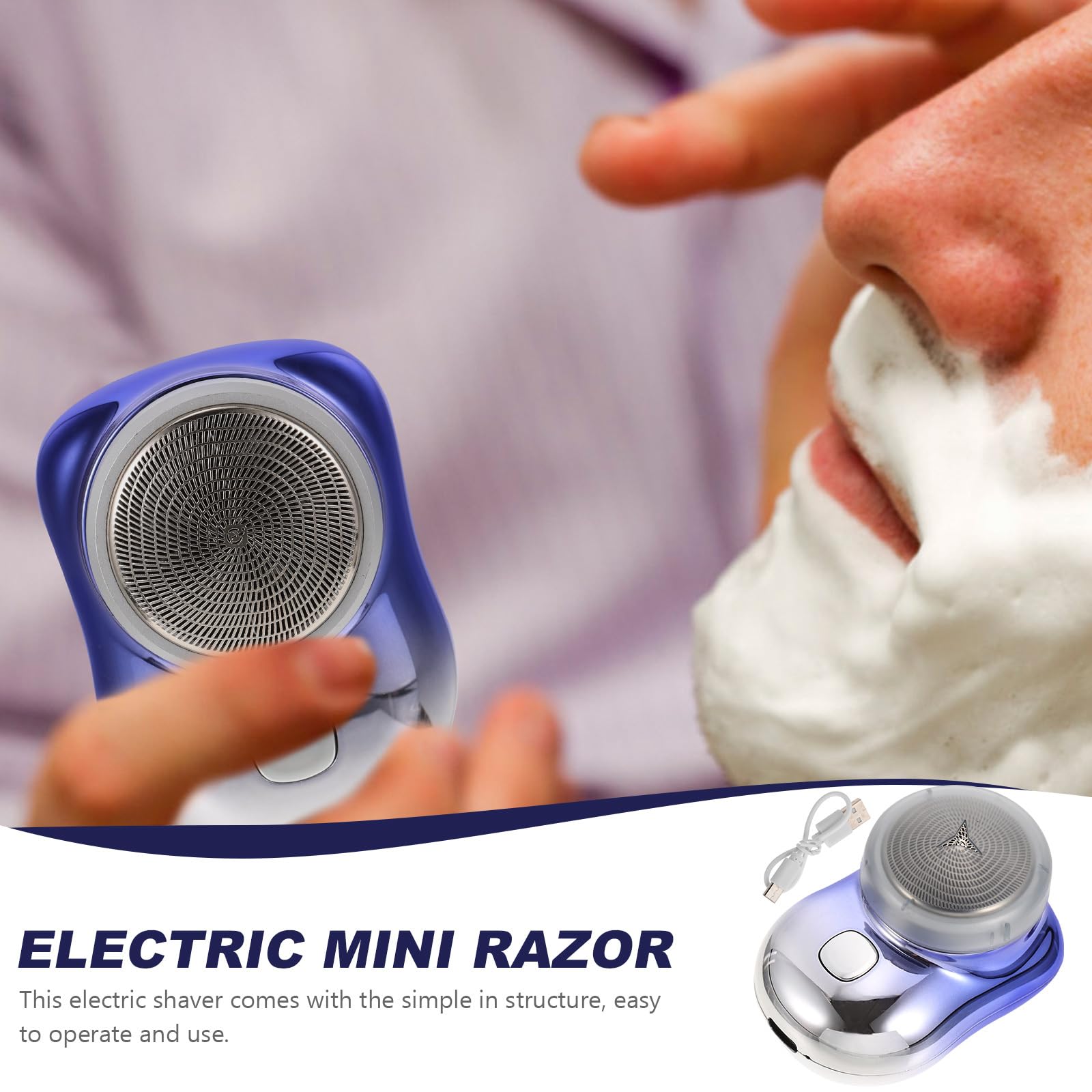 Electric Shaver Men'S Razor Male Supply Men Razor Wear Resistant Shaver Pocket Razor For Men Small Travel Razor Convenient Elect