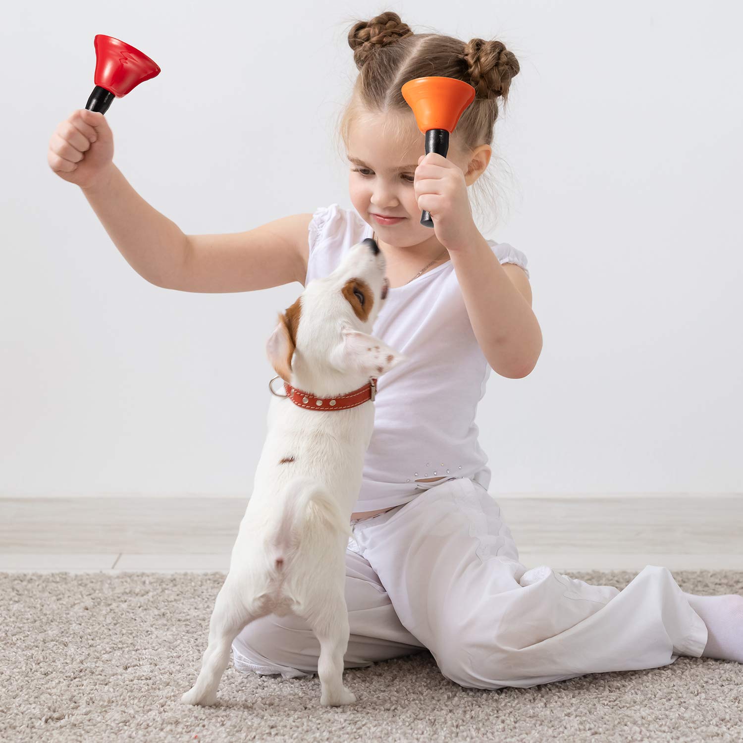 24 Pieces Metal Steel Hand Bell Call Service Colorful Note Musical Instruments Handbell With Black Wooden Handles For School Din