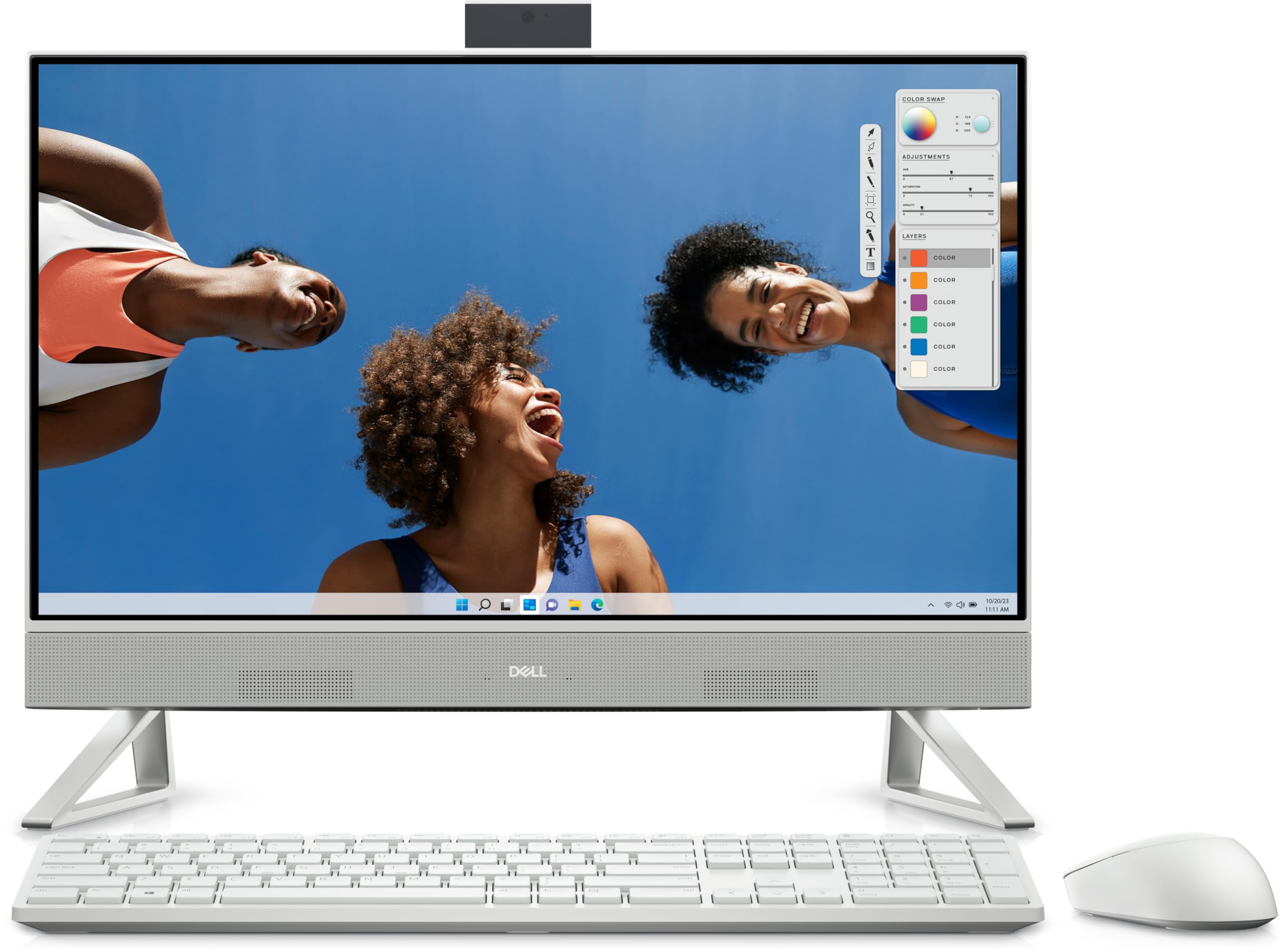 Dell 2025 DEC24250 AllinOne Desktop 23.8 FHD IPS Touch10Core Intel Core 7 150U Intel Graphics 16GB DDR5 1TB NVMe SSDWIFI AX 