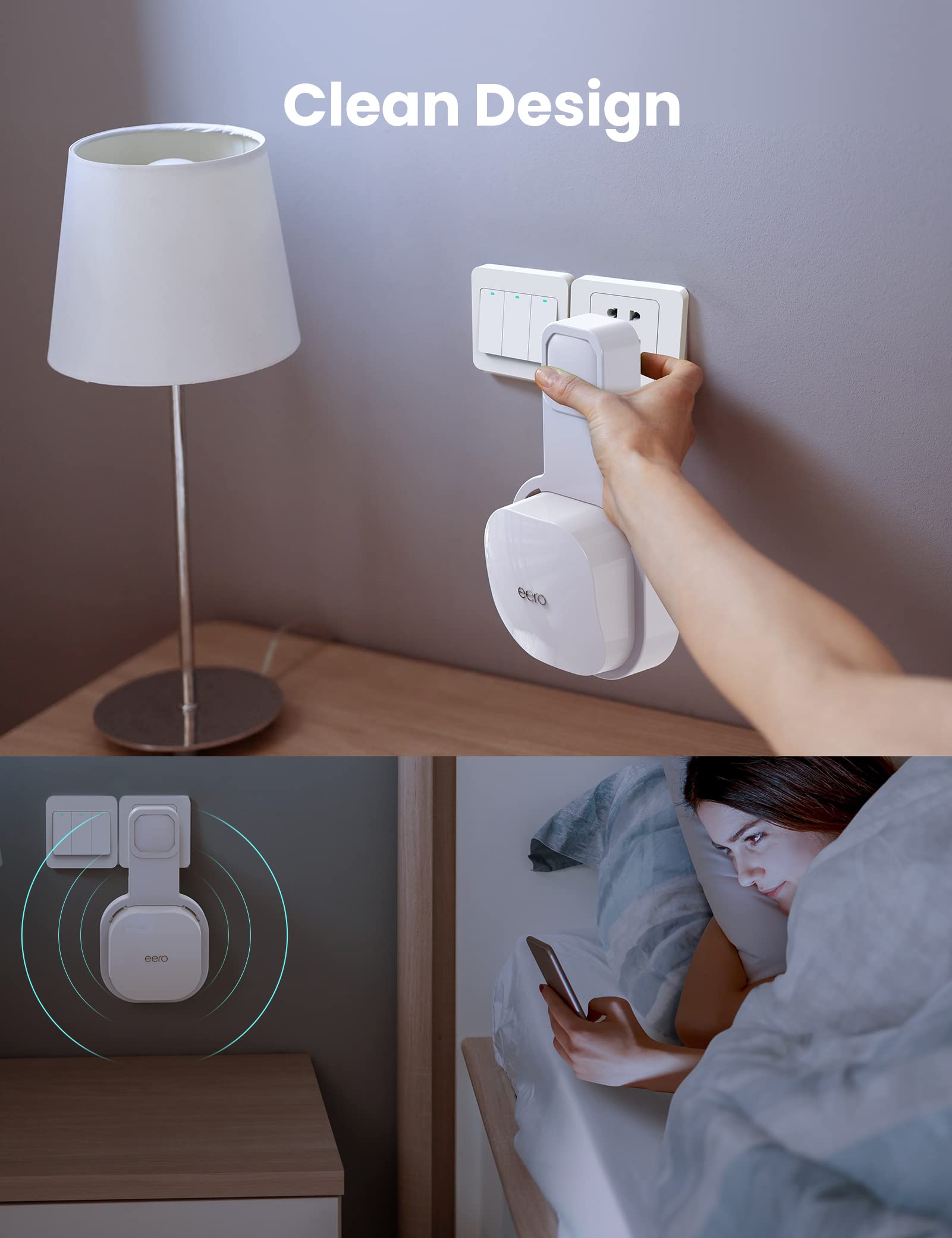 Dg Direct Wall Mount Holder For Eero 6 And Eero 6+ Router Mesh Wi Fi System, No Messy Wires, The Outlet Wall Mount Holder For Ee