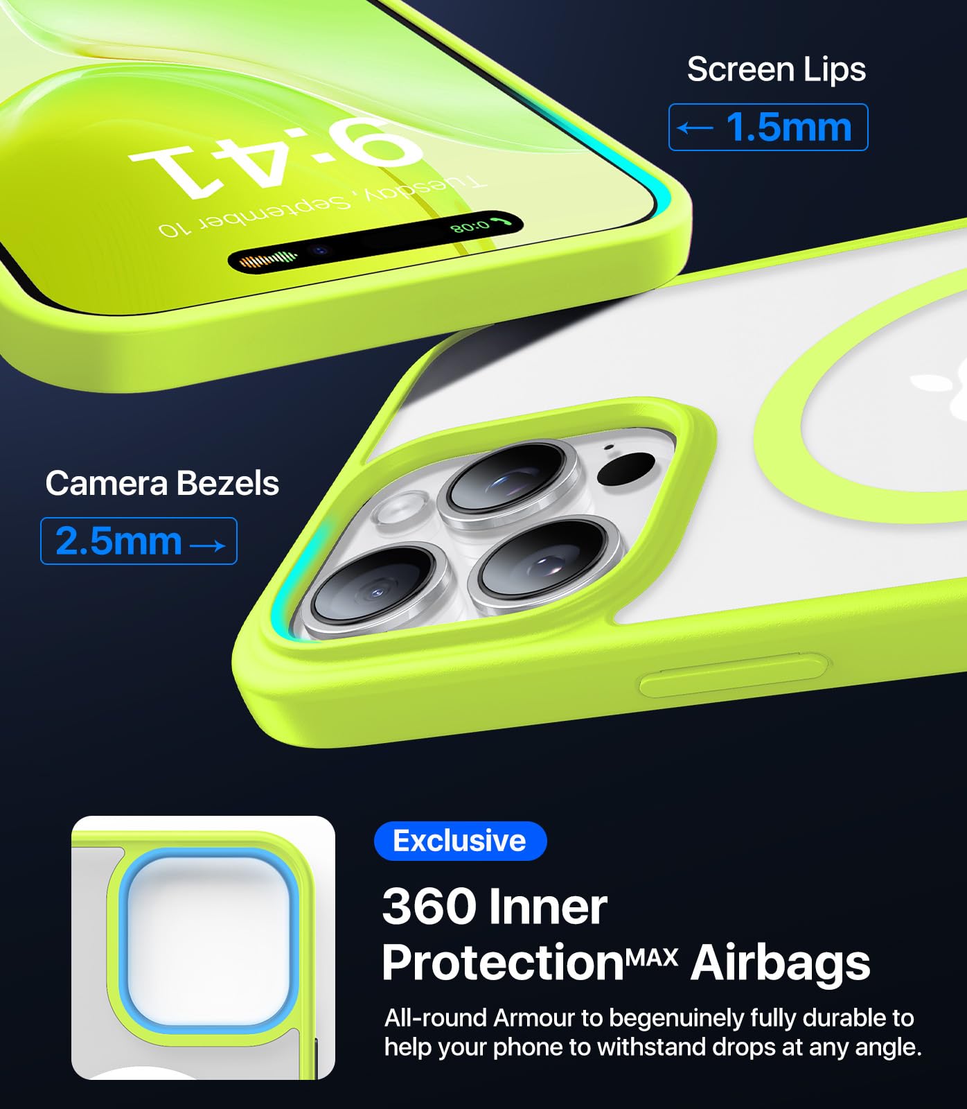 Shiiuou Strong Magnetic For Iphone 16 Pro Case,Skin Friendly[Compatible With Magsafe] [Military Grade Test Protection] Shockproo