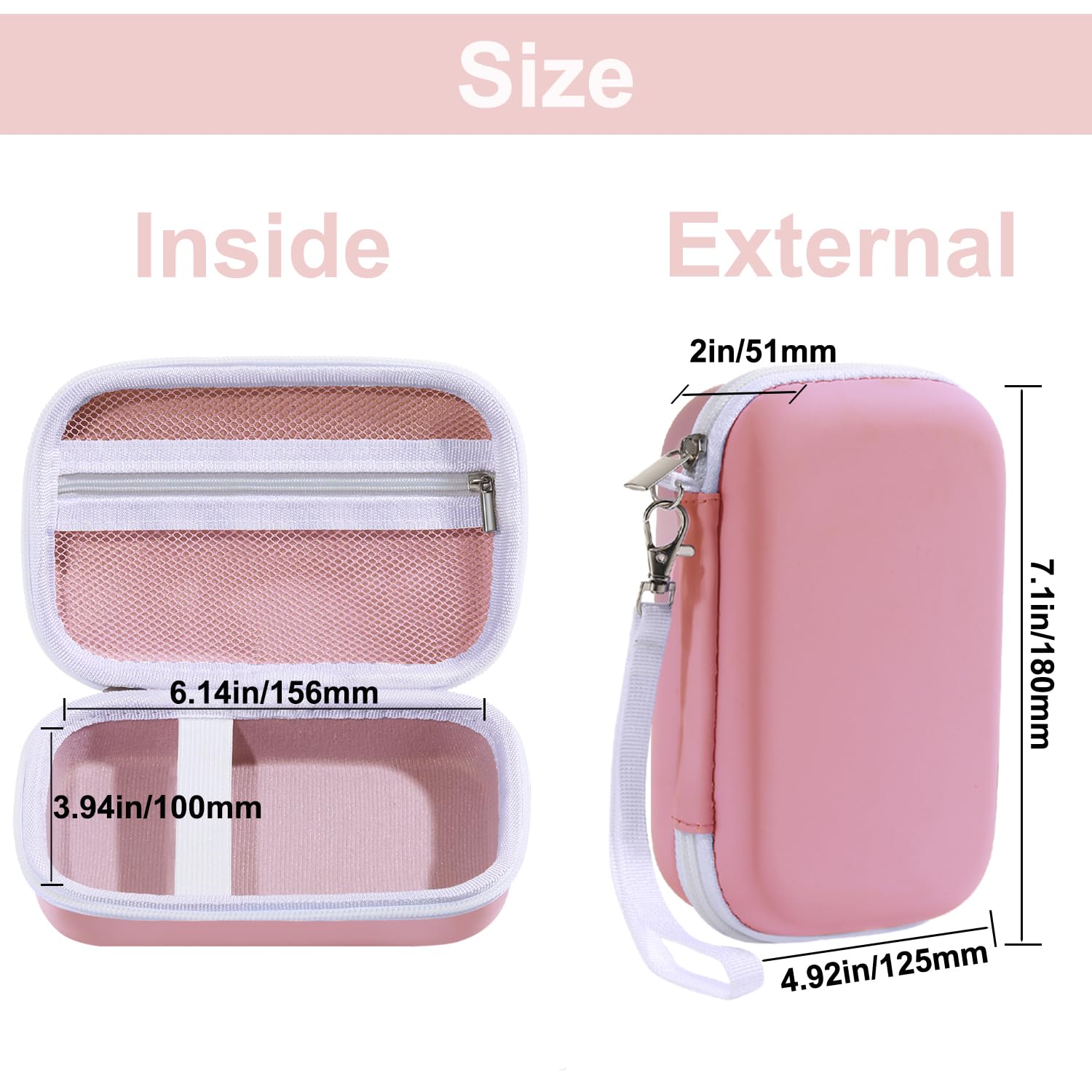 Lumus&Solem Pink Case Compatible With Phomemo D30 D35 Label Maker, Fit For Niimbot D11 D110, Fit For Jadens D110, Case Easily St