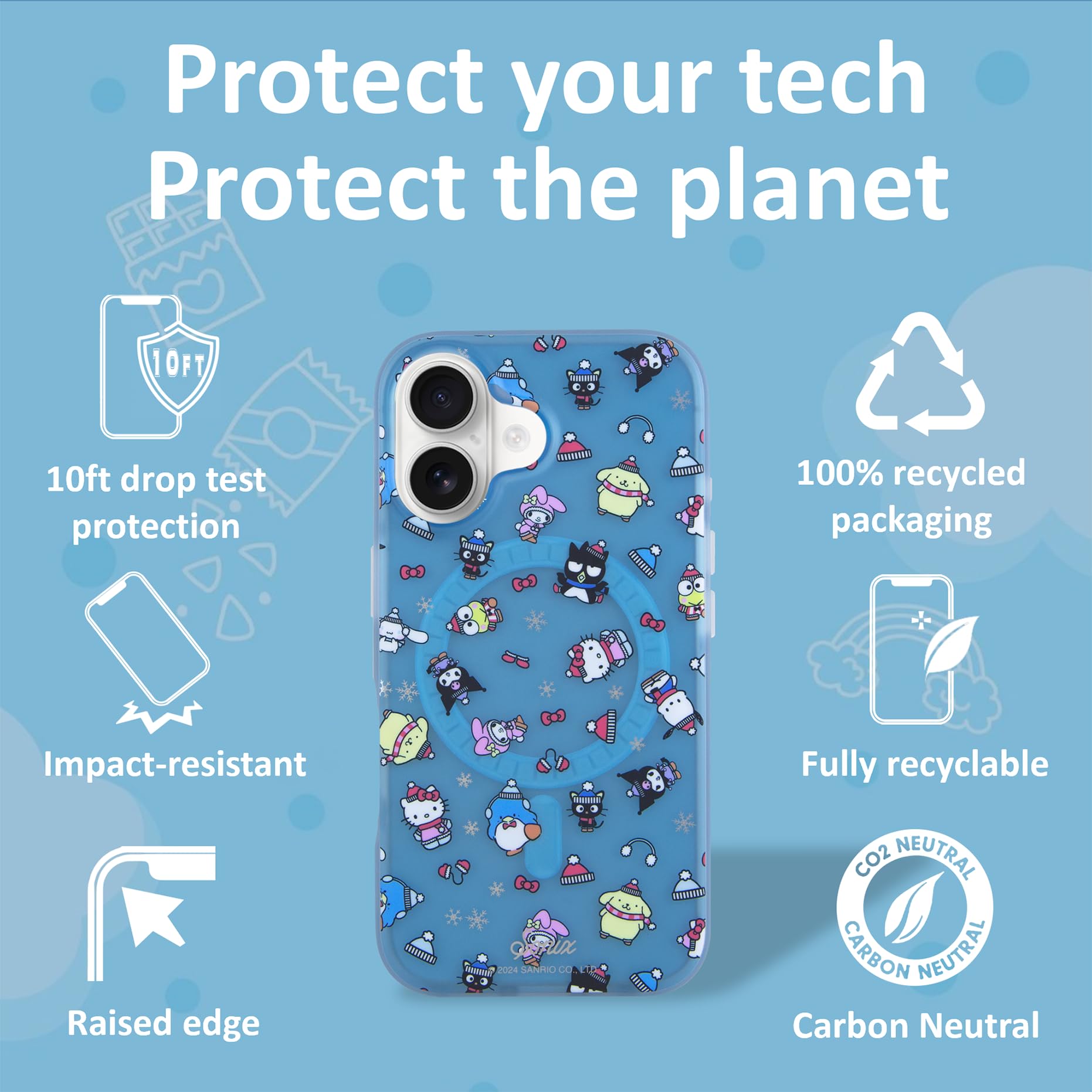 Sonix X Sanrio Case For Iphone 16 | Compatible With Magsafe | 10Ft Drop Tested | Hello Kitty And Friends Aspen