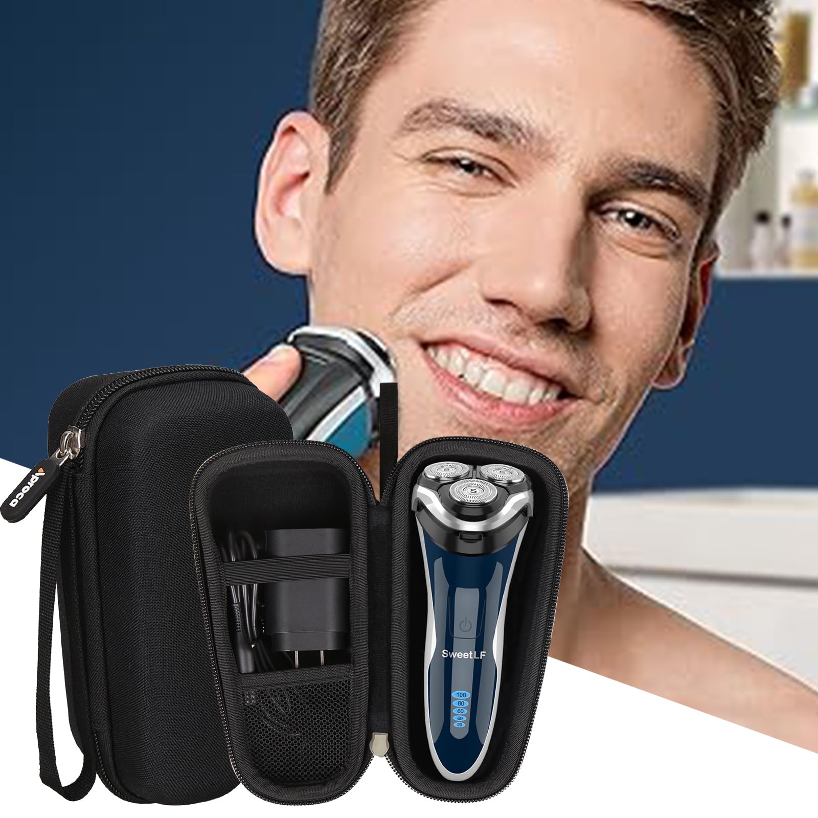 Aproca Portable Storage Travel Case, For Sweetlf 100% Waterproof Electric Shaver Electric Razor And Accessories
