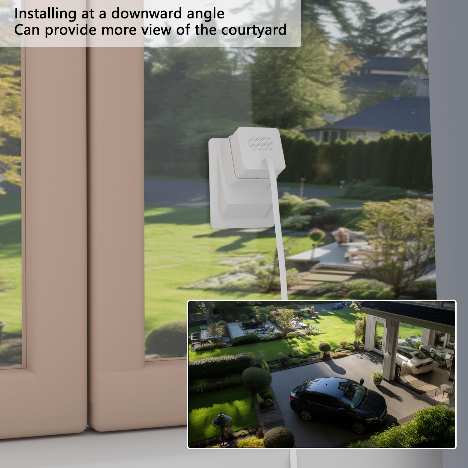 Teccle Angled Window Mount For Wyze Cam Og (2023 Model) 20 Degrees Tilt Up/Down/Left/Right Through Window Use Cam Og (Pack Of 1,