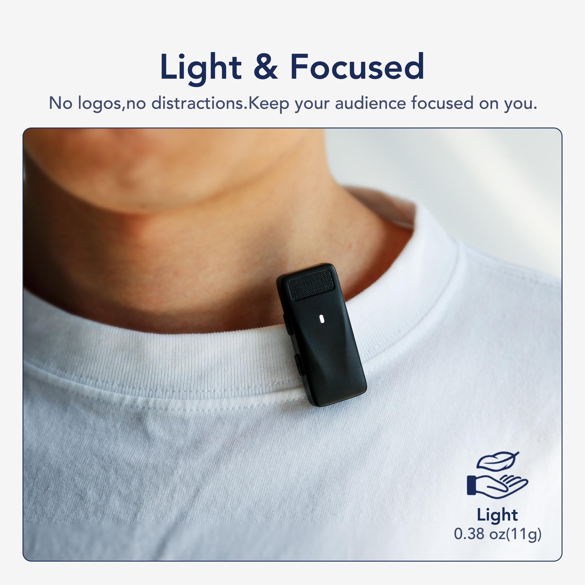 Rgblink Wireless Lavalier Microphone Compatible For Iphone 16,15 Pro Max, Usb C Smartphone, Samsung, Android   Set Of 2 Lapel Mi