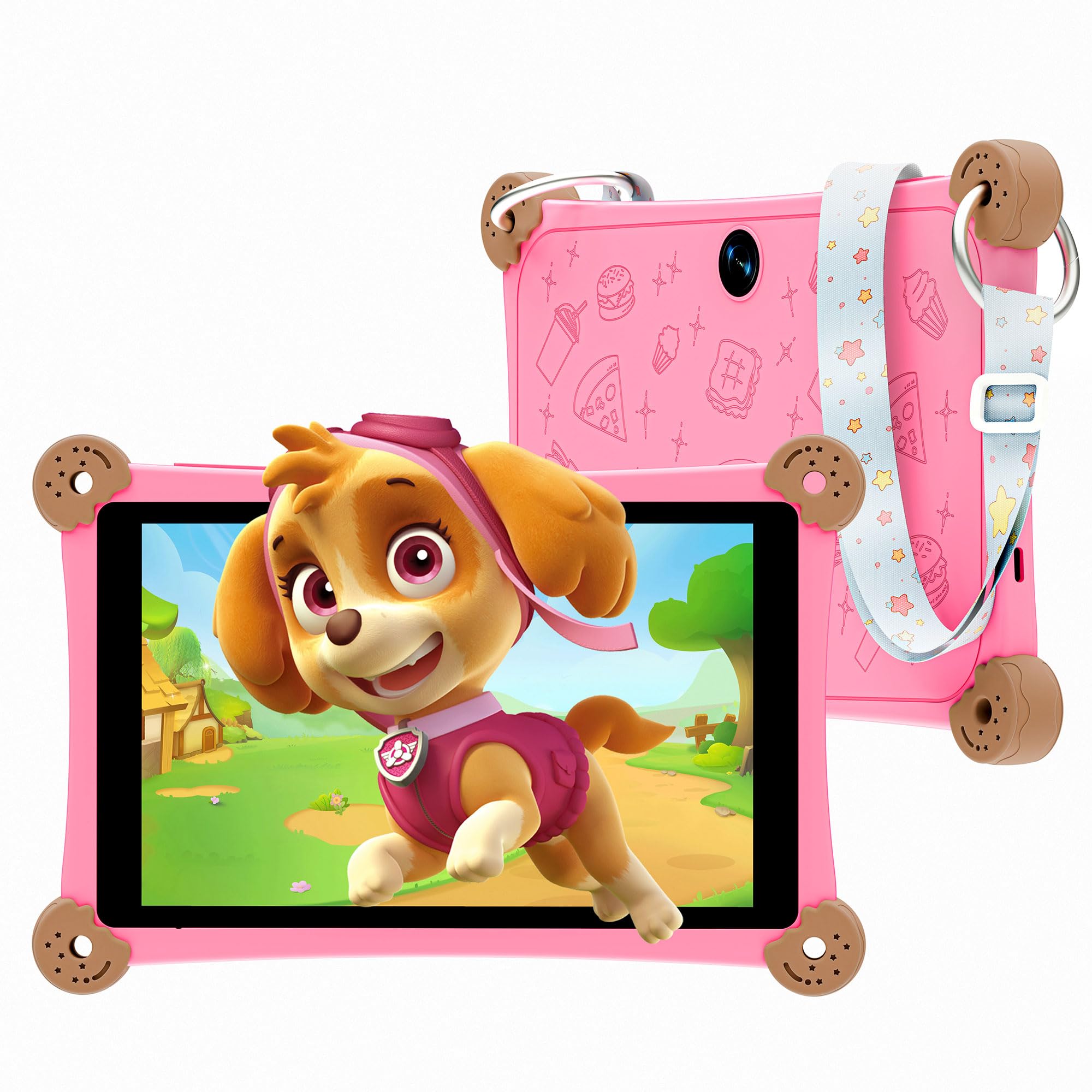 Topsand Tablet For Kids, 8 Inch Android 13 Kids Tablet, 6Gb+32Gb Rom, Wifi 6, Quad Core, Parental Control, Dual Camera, Shockpro
