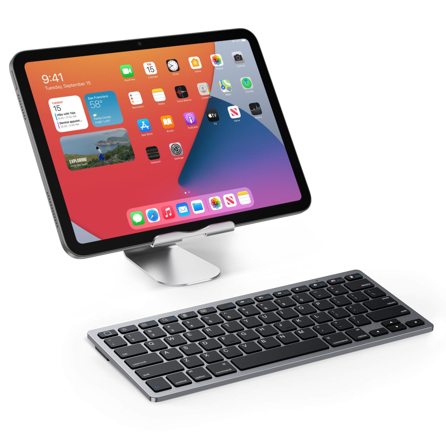Omoton Bluetooth Keyboard For Ipad 10Th Generation, Ipad 10.2 (9Th/8Th/7Th), Ipad Pro 13/12.9/11 Inch, Ipad Air 13/11 Inch, Ipad Air 5Th/4Th Gen, Ipad Mini And More Bluetooth Enabled Devices, Grey