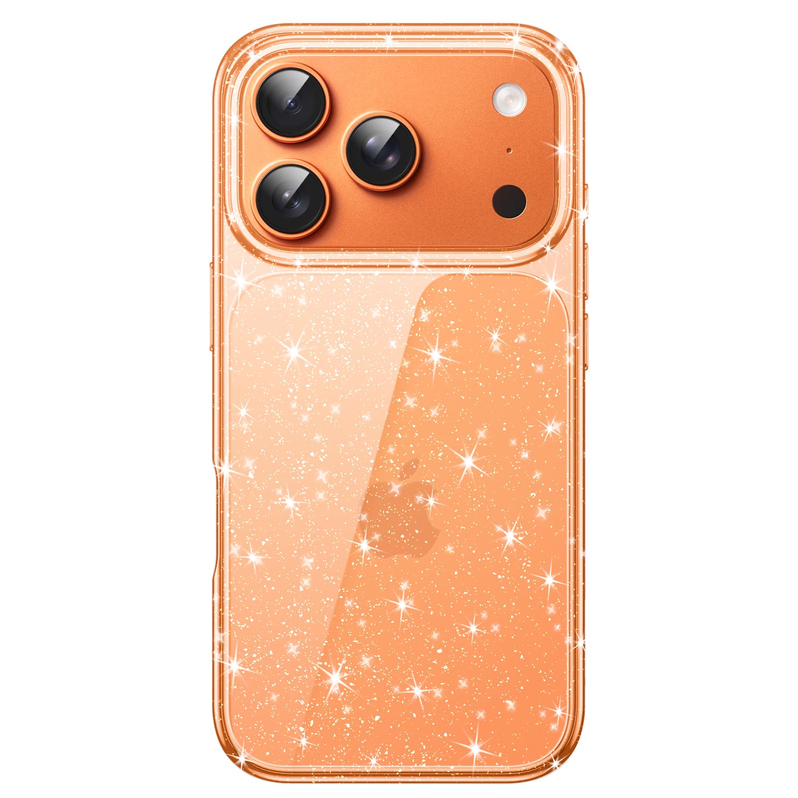 JETech Glitter Case for iPhone 17 Pro 6.3-Inch, Bling Sparkle Shockproof Phone Bumper Cover, Cute Sparkly for Women and Girls (O