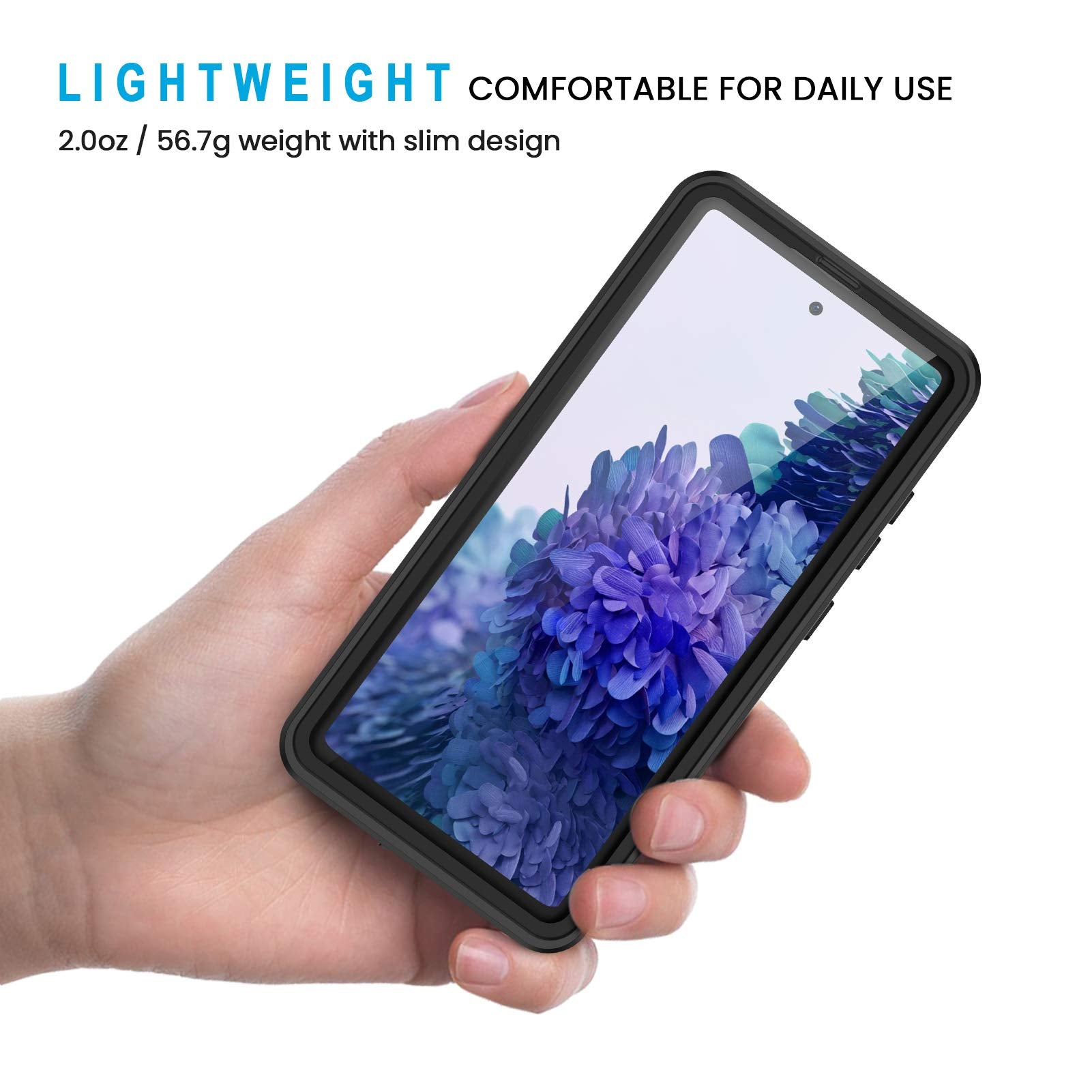 Lanhiem For Samsung Galaxy S20 Fe Case, Ip68 Waterproof Dustproof With Built In Screen Protector, Heavy Duty Full Body Protectiv