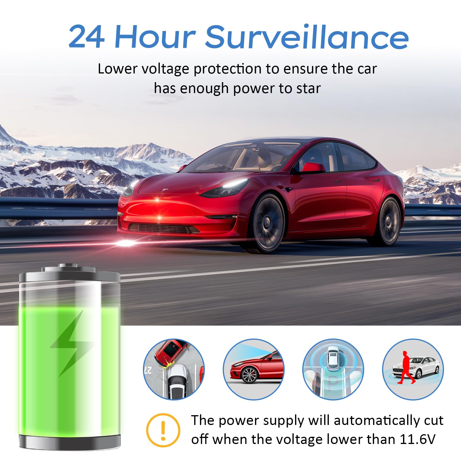 Dash Cam Hardwire Kit Usb C Microwave Radar Sensing Dashcam Hardwiring Kit 12V 24V To 5V/3A Dash Camera Adapter Hardwire Charger