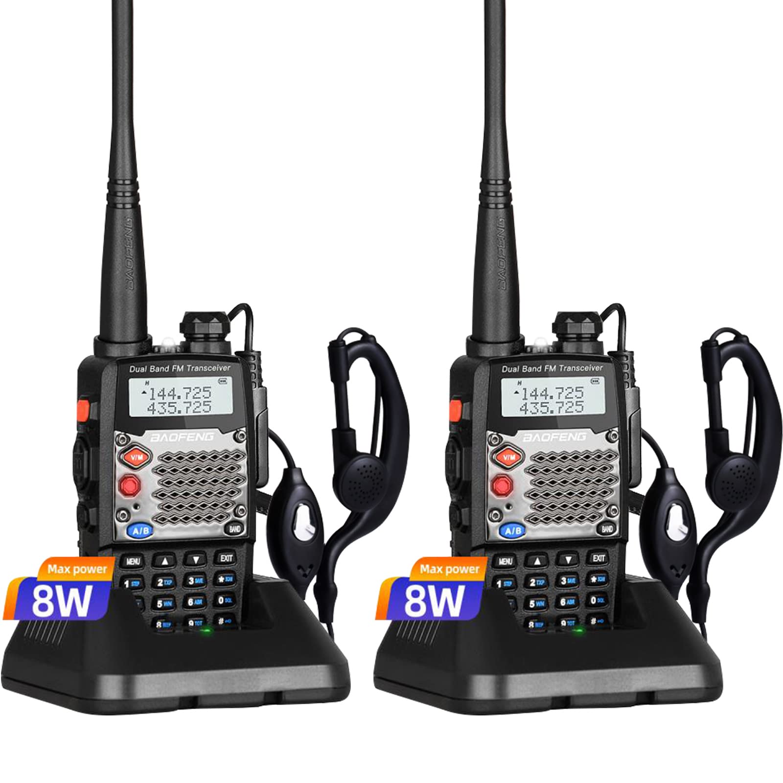 Baofeng Uv 5R Upgraded Version 8W Ham Radio, 2Rd Gen Uv5R (Uv5R Upgrade Version) 2 Pack