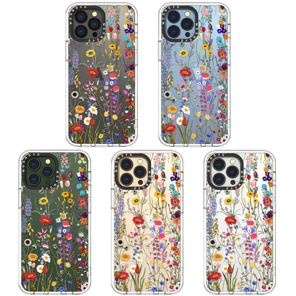 Mosnovo Case For Iphone 13 Pro Max, [Buffertech 6.6Ft Military-Grade Drop Protection] [Anti Peel Off Tech] Clear Tpu Bumper Phon