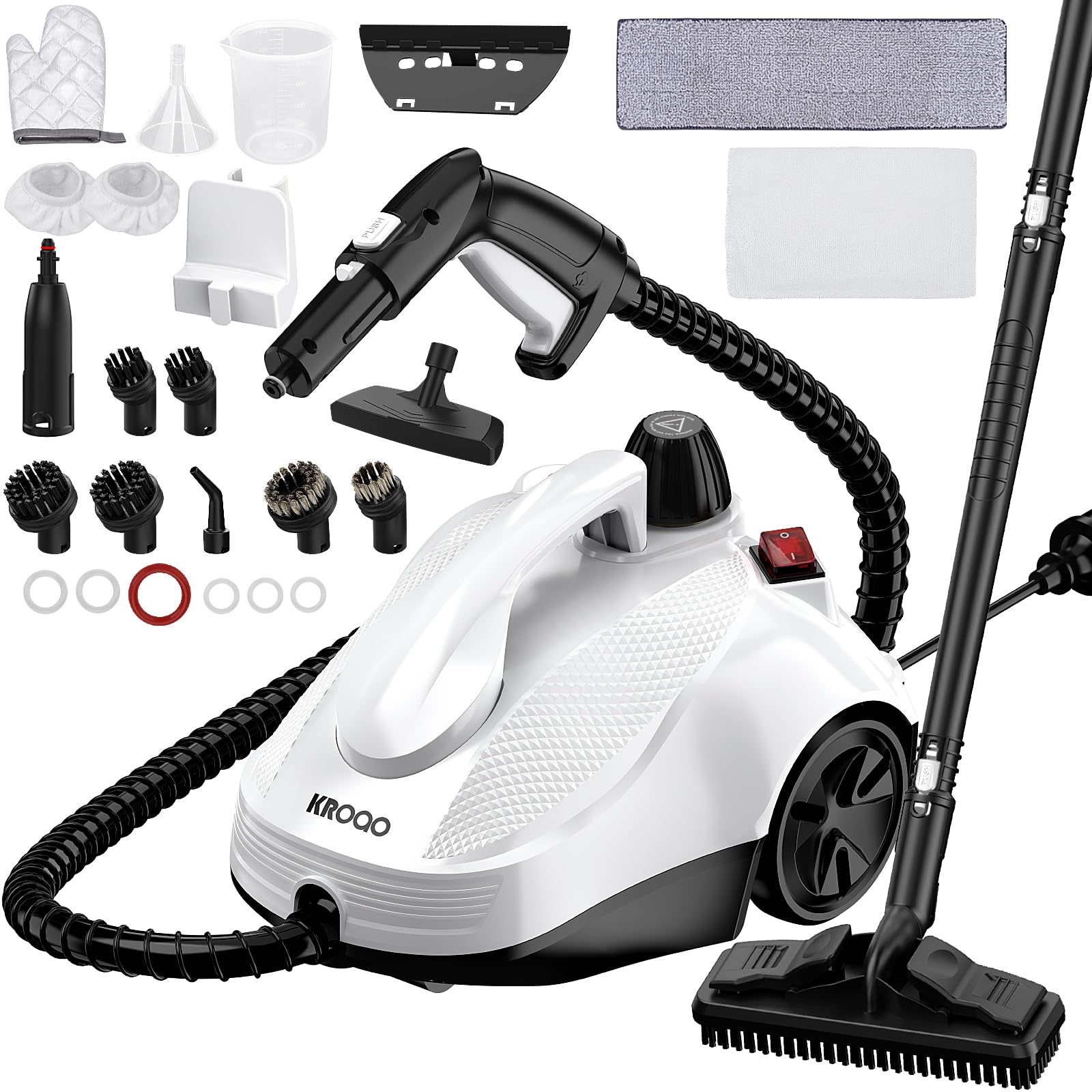 Steam Cleaner, Steam Mop With 23 Accessories, Powerful Multipurpose Portable Steamer For Cleaning To Remove Grime, Grease, For M
