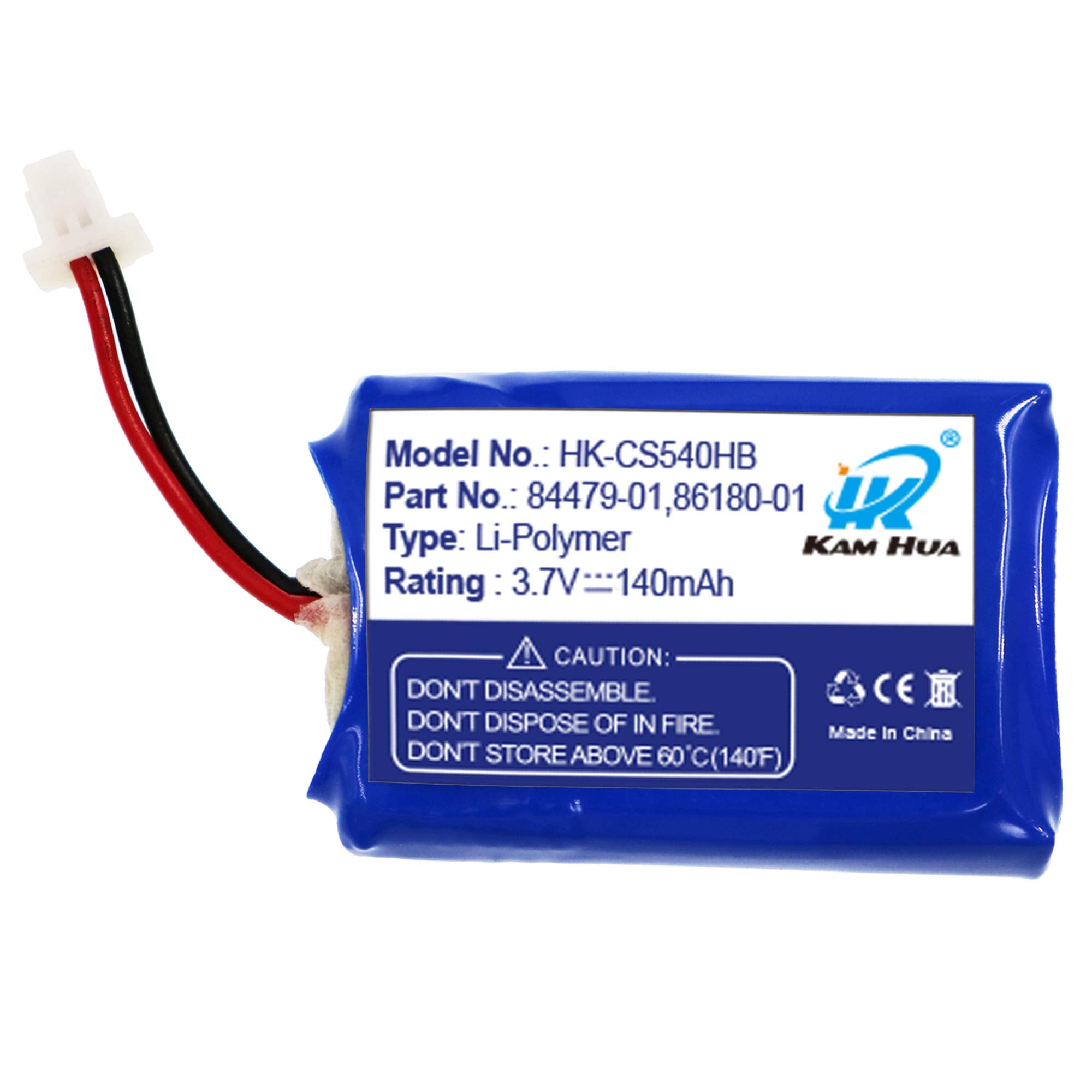 Kh Kam Hua Cs540, C054 Battery Replacement, 84479 01, 86180 01 Battery For Plantronics Cs540, C054 Headset,