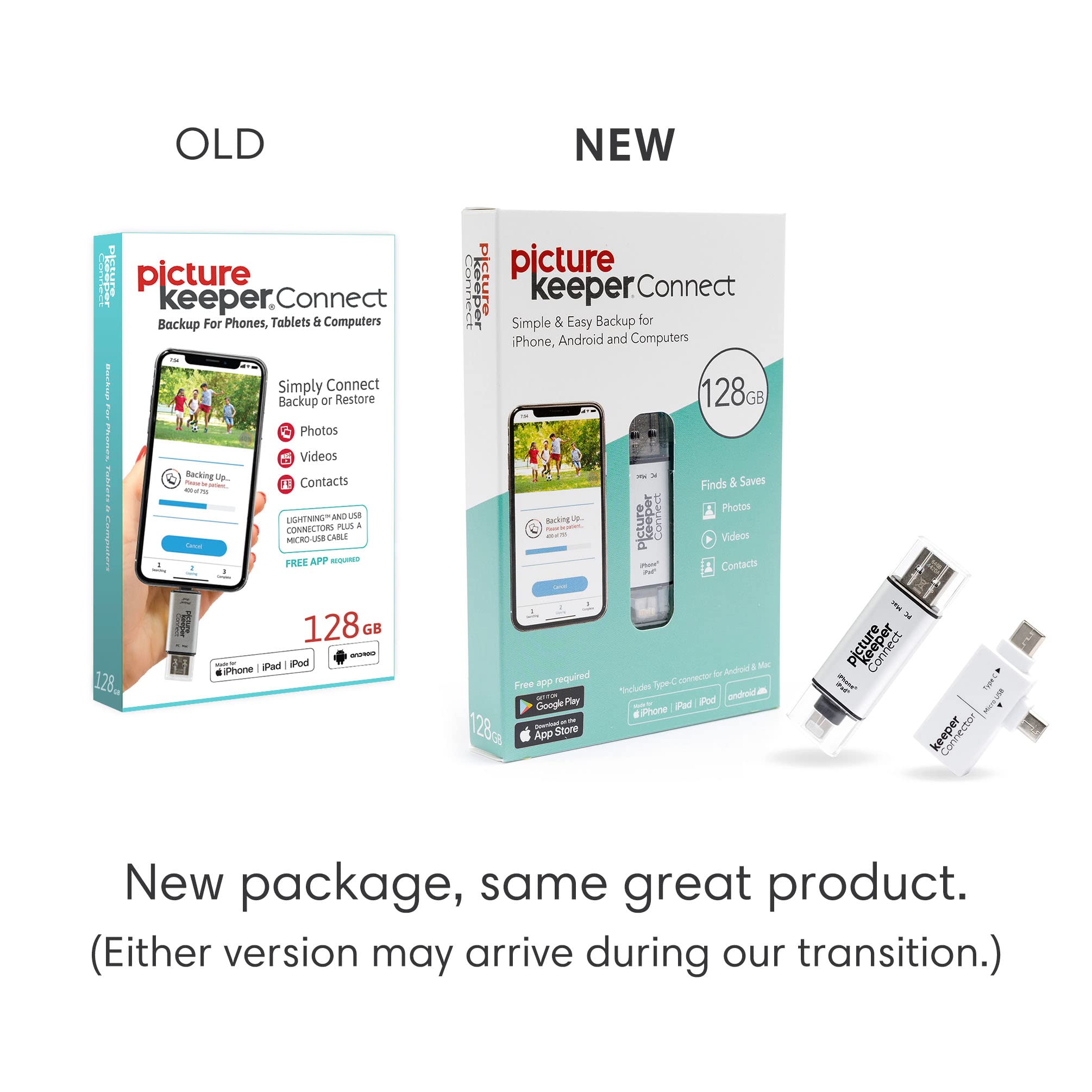 Picture Keeper Connect Photo & Video Usb Flash Drive For Apple, Android, And Pc Devices, 128Gb Thumb Drive