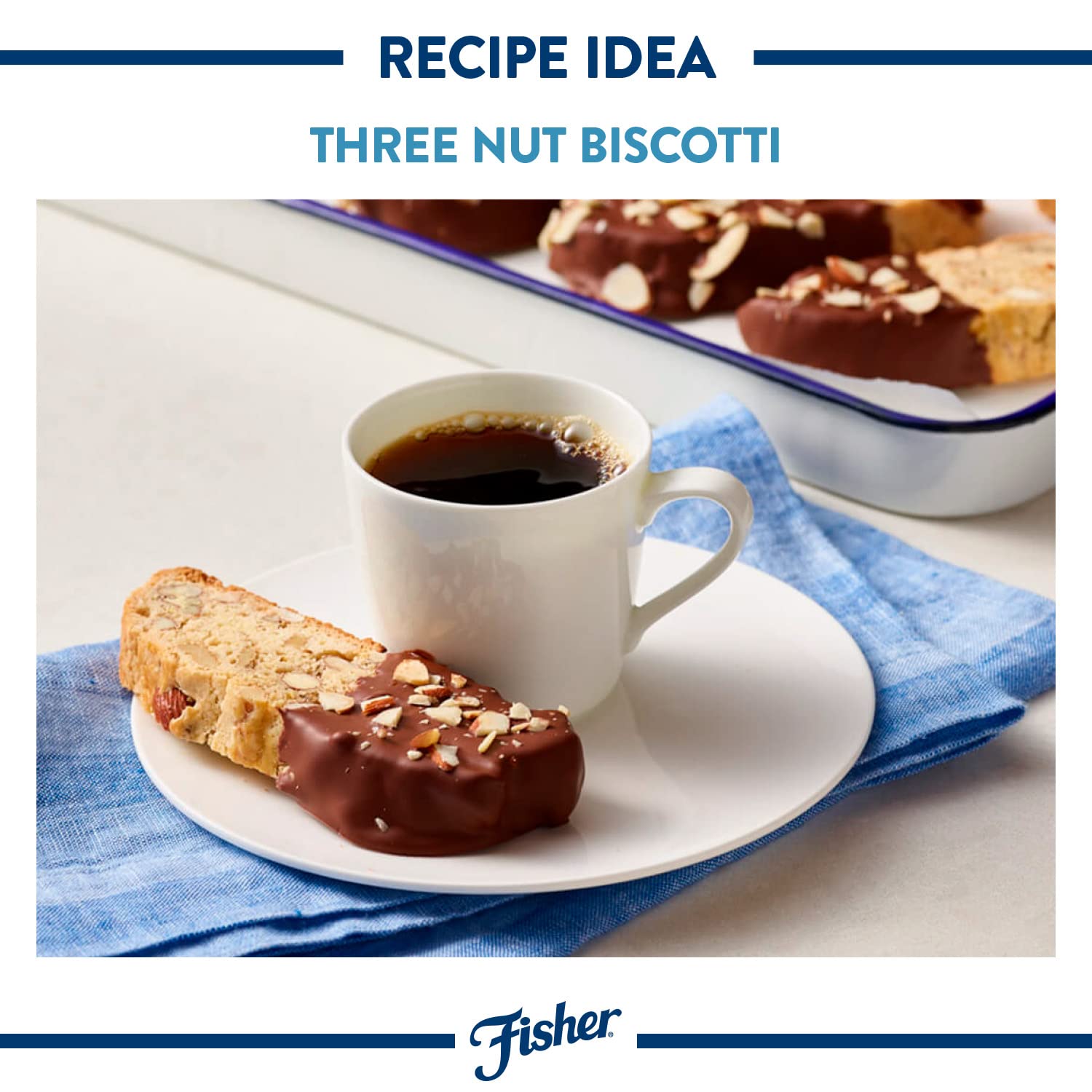 Fisher Chef'S Naturals Unsalted Whole Almonds 16Oz Resealable Bag, Raw Nuts Perfect For Cooking, Baking & Snacking, Vegan Protei