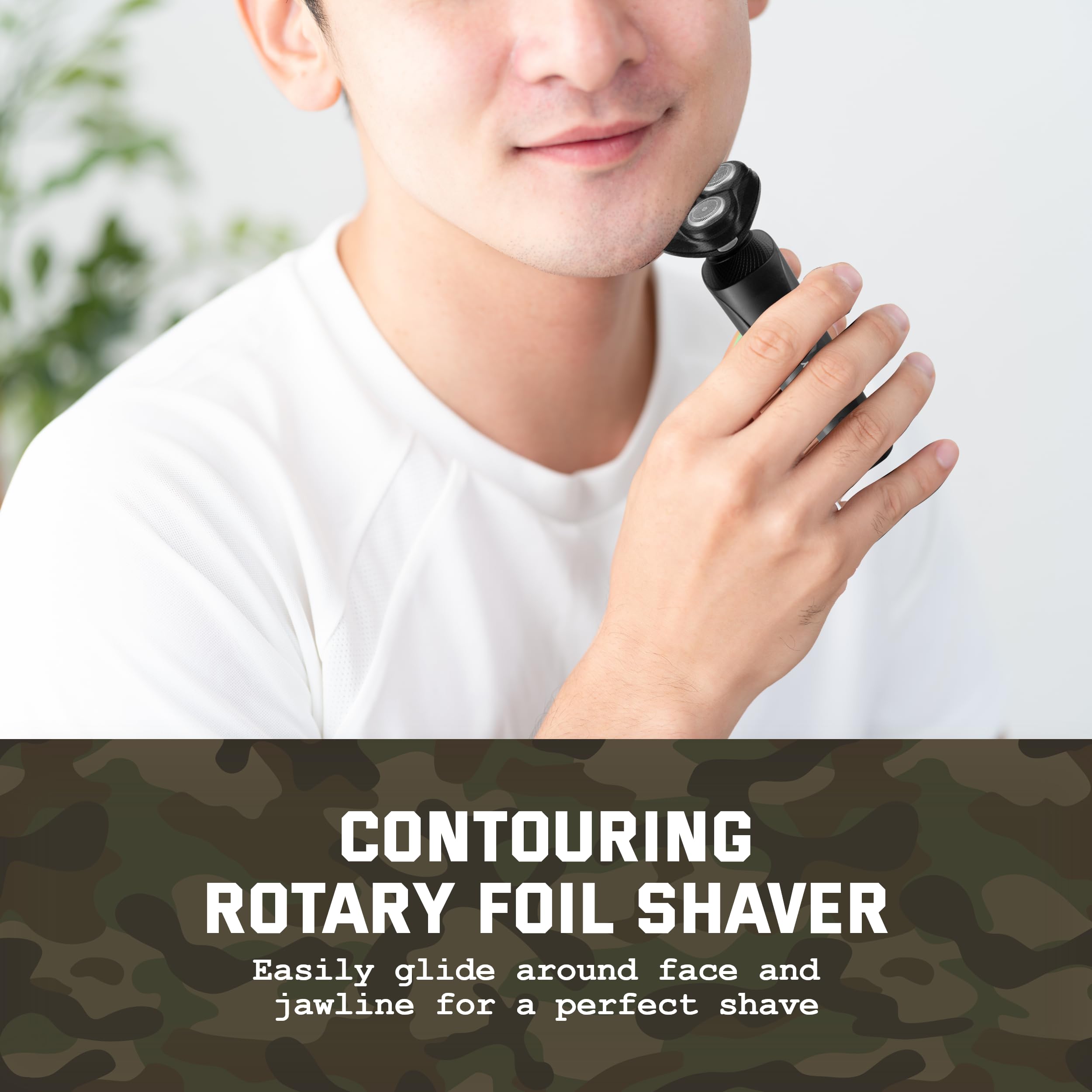 U.S. Army Electric Razor For Men, Rechargeable Cordless Rotary Shaver With Usb Charging Cable