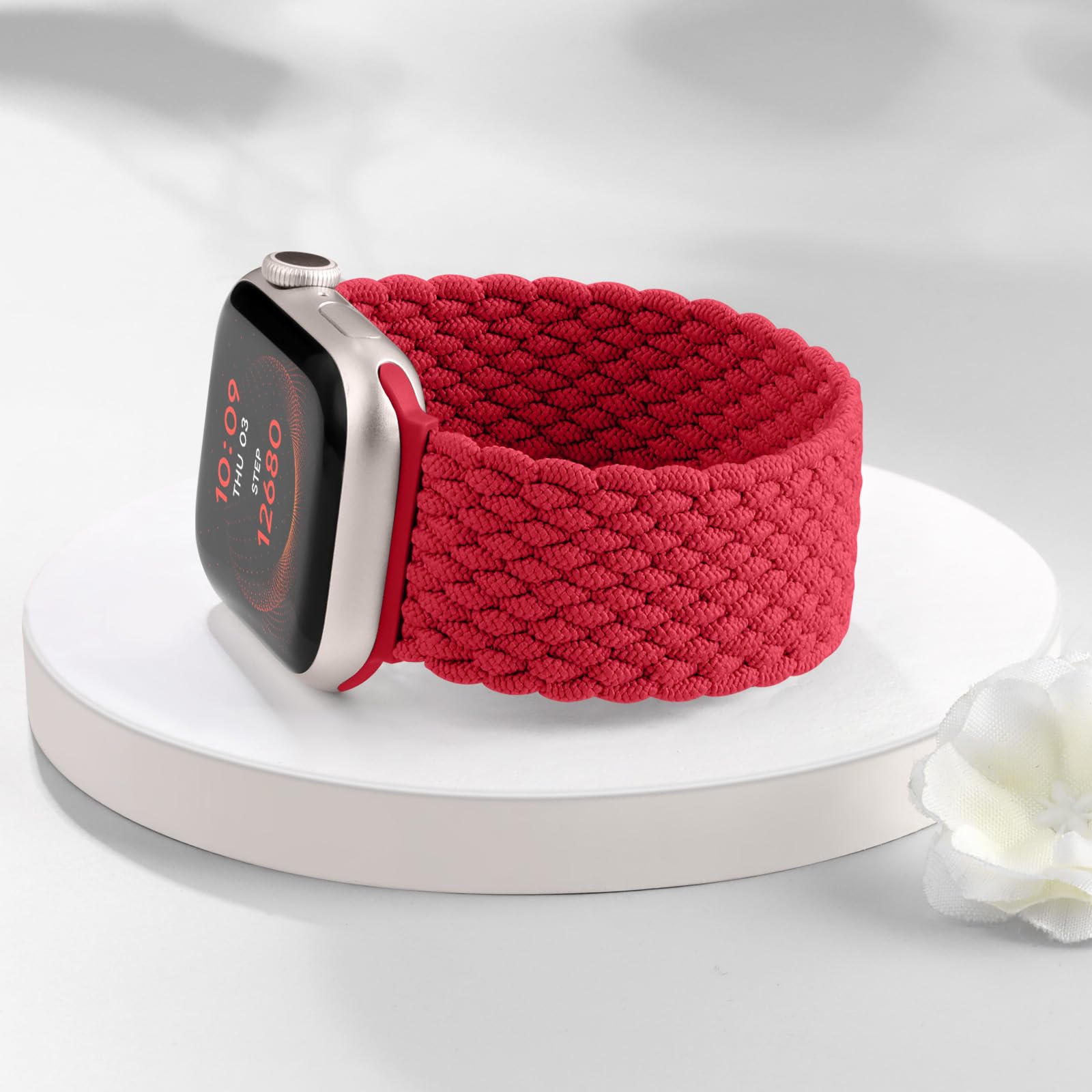 Zedoli Braided Solo Loop Compatible With Apple Watch Band 46Mm 45Mm 44Mm 42Mm 49Mm Men, Stretchy Nylon Solace Band Elastic Sport