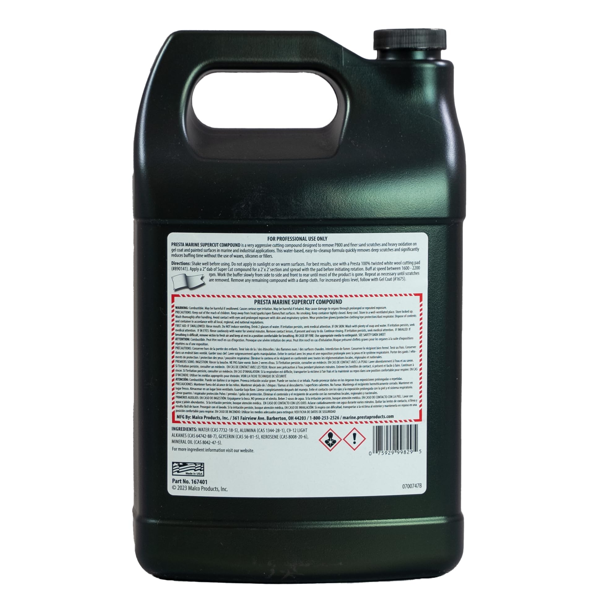 Presta Supercut Compound 1 Gal.,WBAUVB0CBN3C63Q