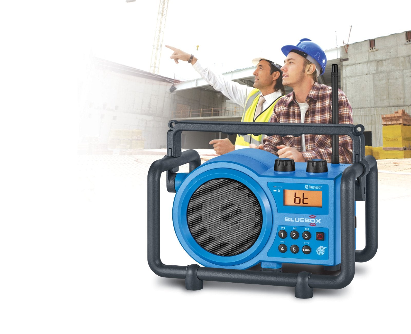 Sangean Bb 100 Bluebox Am/Fm Ultra Rugged Digital Receiver With Bluetooth, Blue, 12.4''