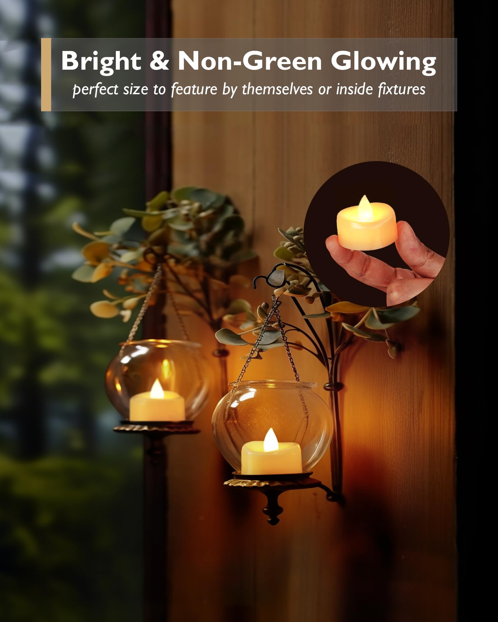 Merrynights Flameless Candles, 50 Pack Led Tea Lights Candles Battery Operated, Last 200+ Hrs Flickering Tea Lights, Flameless T