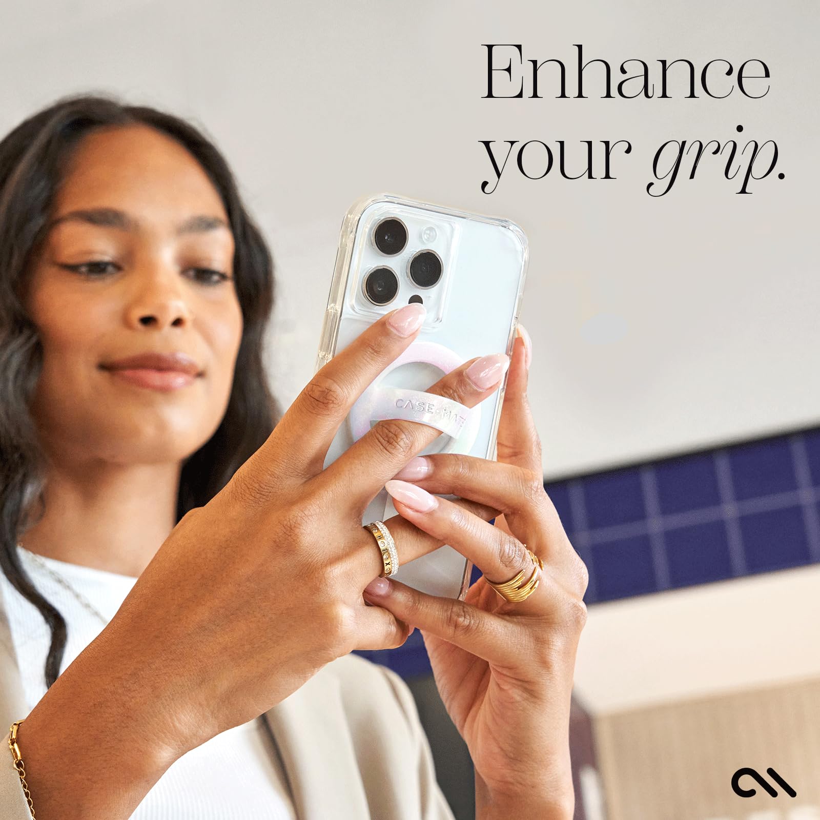 Case Mate Magnetic Phone Grip Magsafe Loop Grip | Detachable Phone Grip Phone Holder For Hand | Thin Collapsible Soft Magsafe Ph