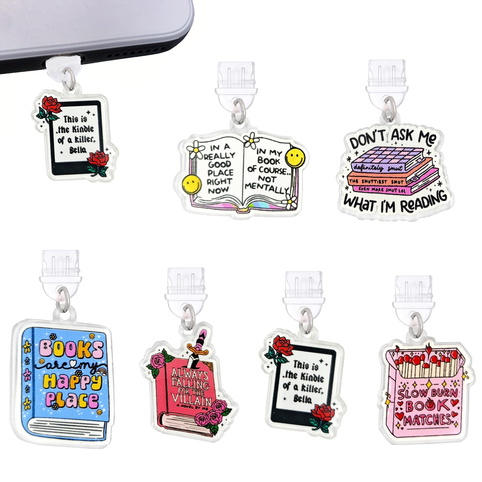 Zaardend Dust Plug Charm Type C for Kindle Colorsoft Paperwhite Accessories 2025, USB C Dust Plug for Kindle Accessories, Charm 