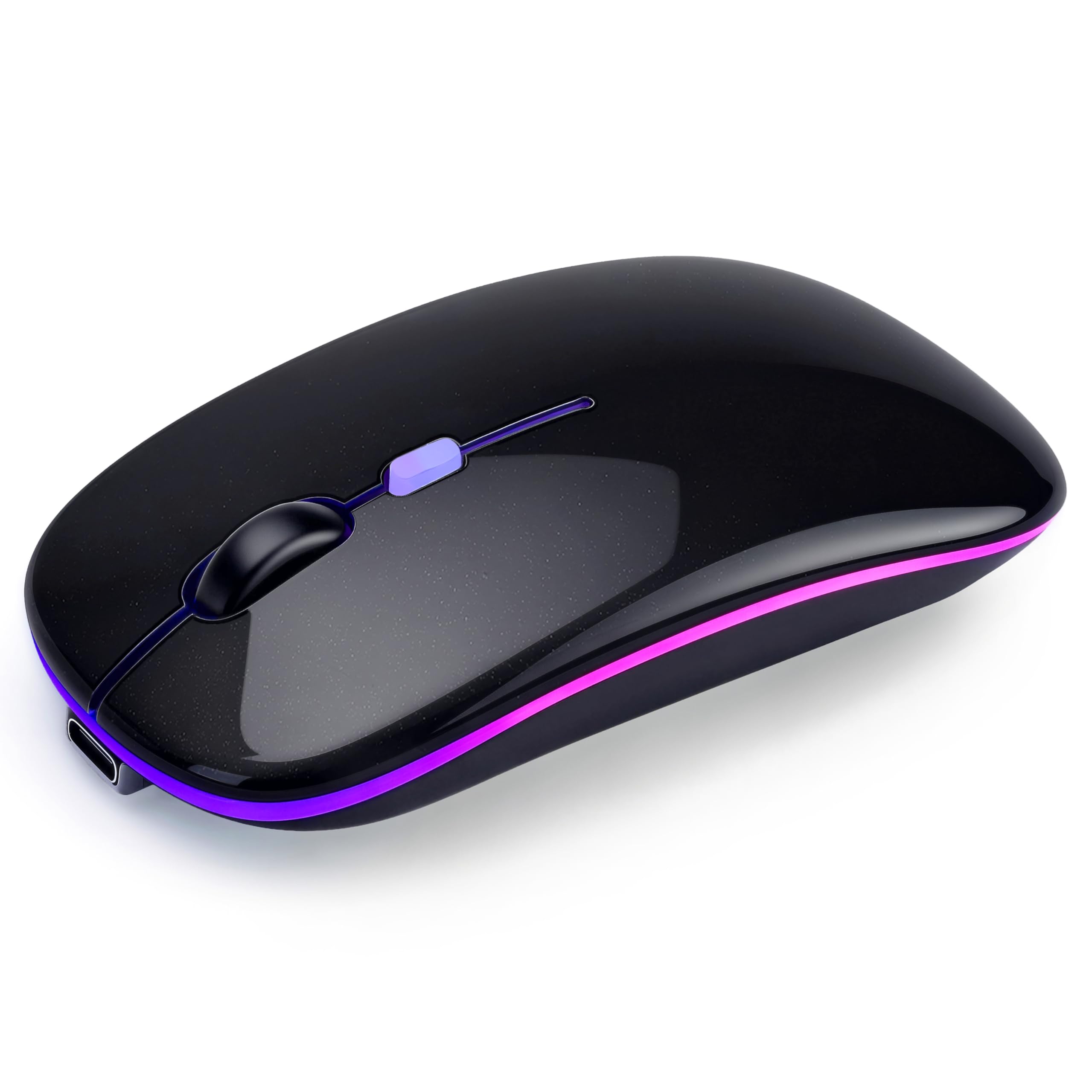 AZTZATZ Wireless Bluetooth Mouse, Rechargeable Computer Mouse, Black
