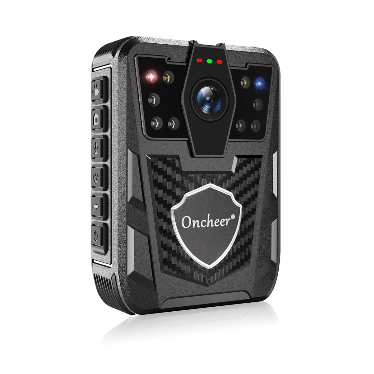 Oncheer 1080P Body Camera, Police Body Cam With 12H Continous Record, 64G Sd Card, Shoulder And Waist Clips, Lightweight Persona