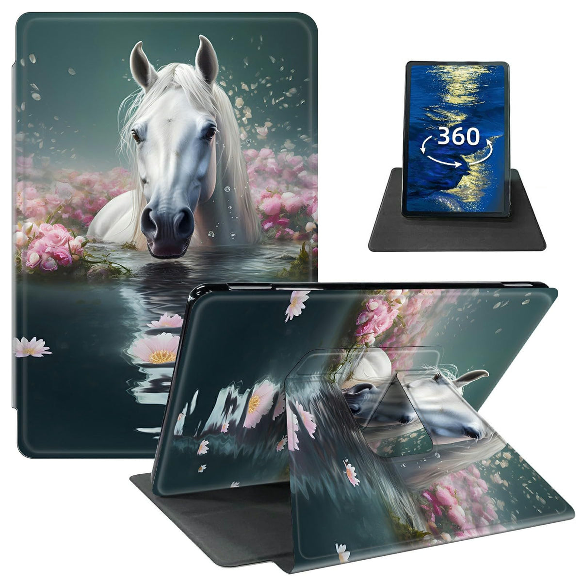 Gfrgtfhyt Case For 6.8'' Kindle Paperwhite (11Th Generation 2021) And Kindle Paperwhite Signature Edition Pu Leather 360 Degree 