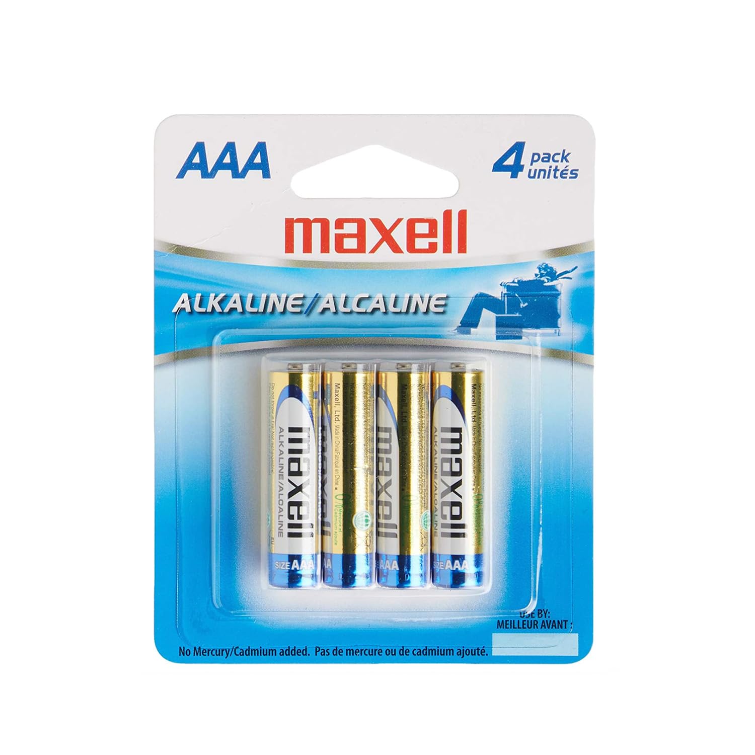 MAXELL 723865 Ready-to-go Long Lasting and Reliable Alkaline AAA Battery ,4 Count (Pack of 1)