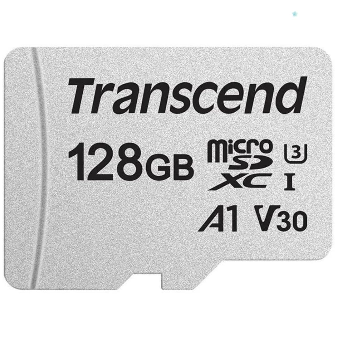 Transcend 128Gb Microsdxc Uhs I Class 10 U3 V30 A1 Memory Card With Adapter (Ts128Gusd300S A)