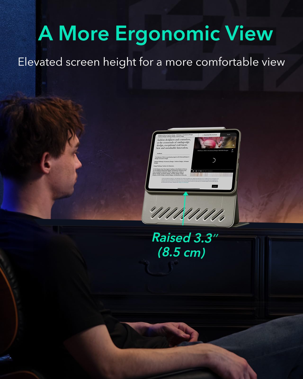 Esr For Ipad Pro 11 Inch Case (M4) 2024 5Th Gen, Rotating Case With Removable Magnetic Cover, Adjustable Portrait/Landscape Stan