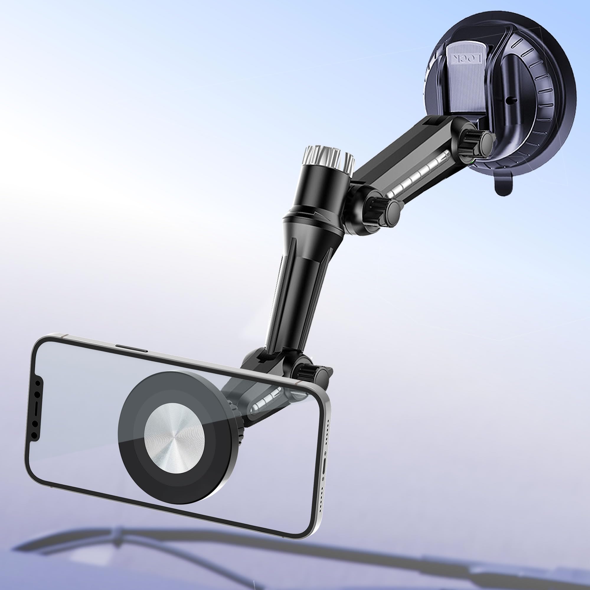 Oceanlove For Magsafe Phone Holder Tuck Pickup Car Windshield Dashboard Mount,Heavy Duty Long Arm Suction Cup, Accessories For W