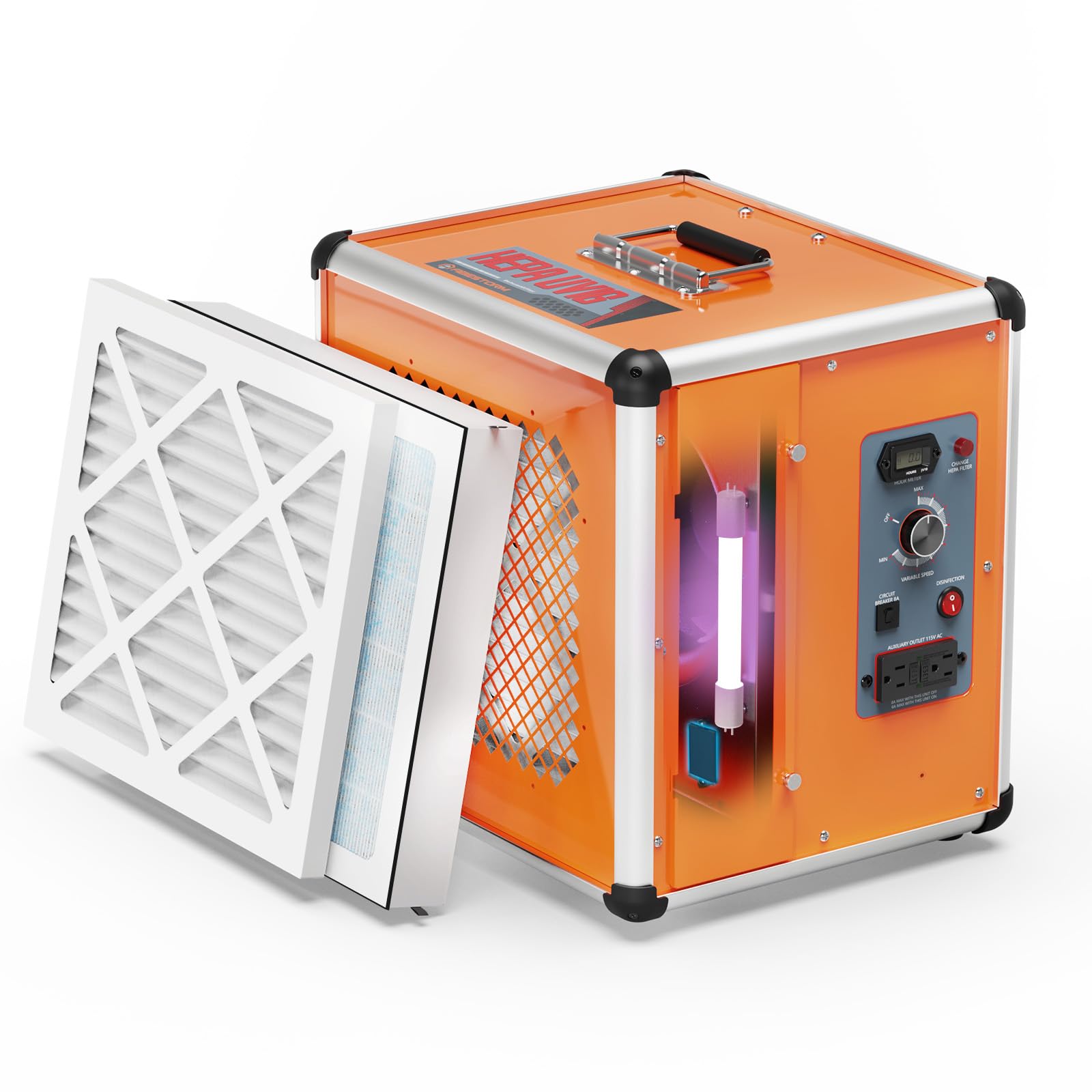Abestorm HEPA Air Scrubber with UVC Light, up to 600 CFM, Negative Ion